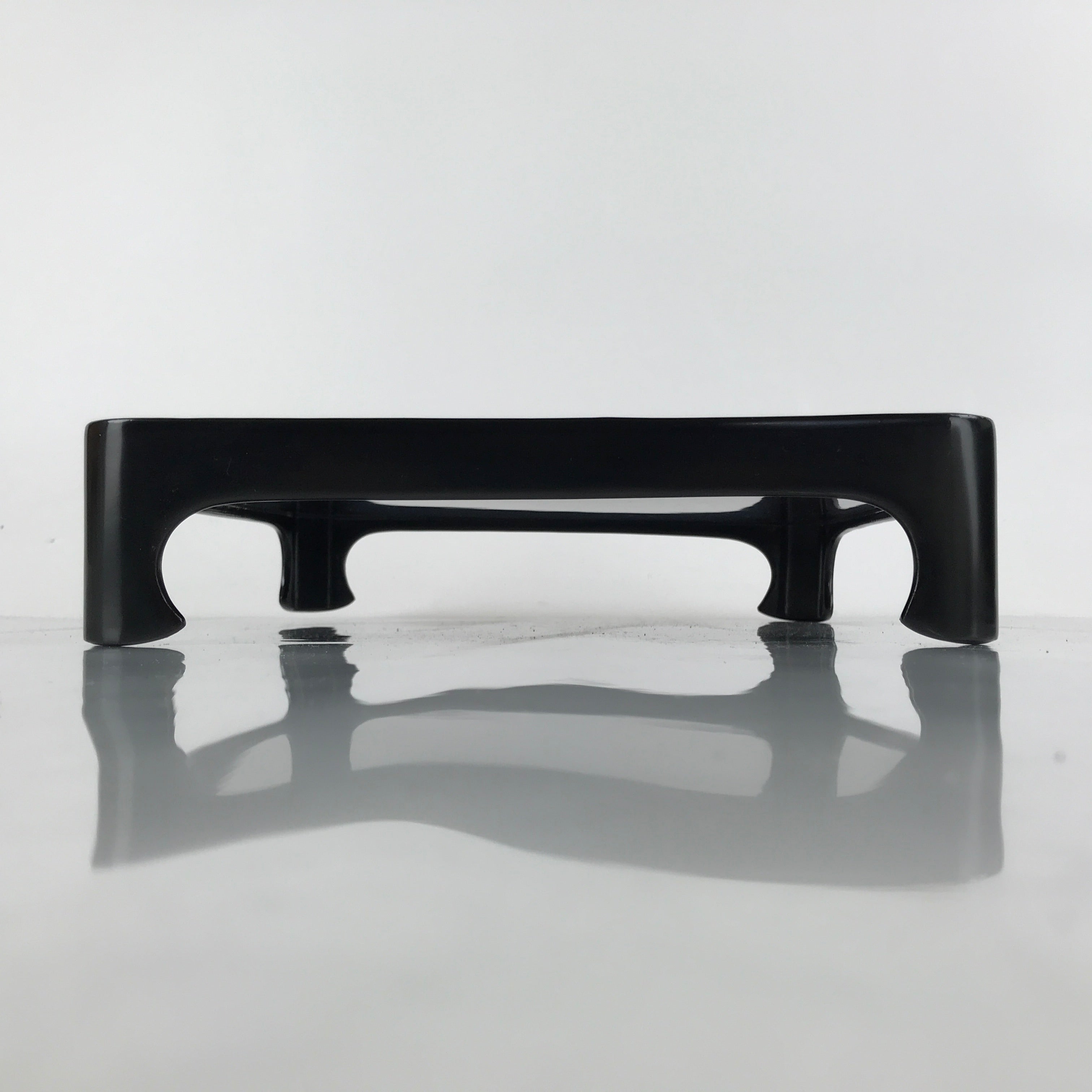 Japanese Wooden Lacquered Legged Table Vtg Ozen Tray Black Nurimono L179