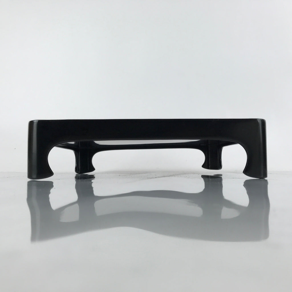 Japanese Wooden Lacquered Legged Table Vtg Ozen Tray Black Nurimono L179