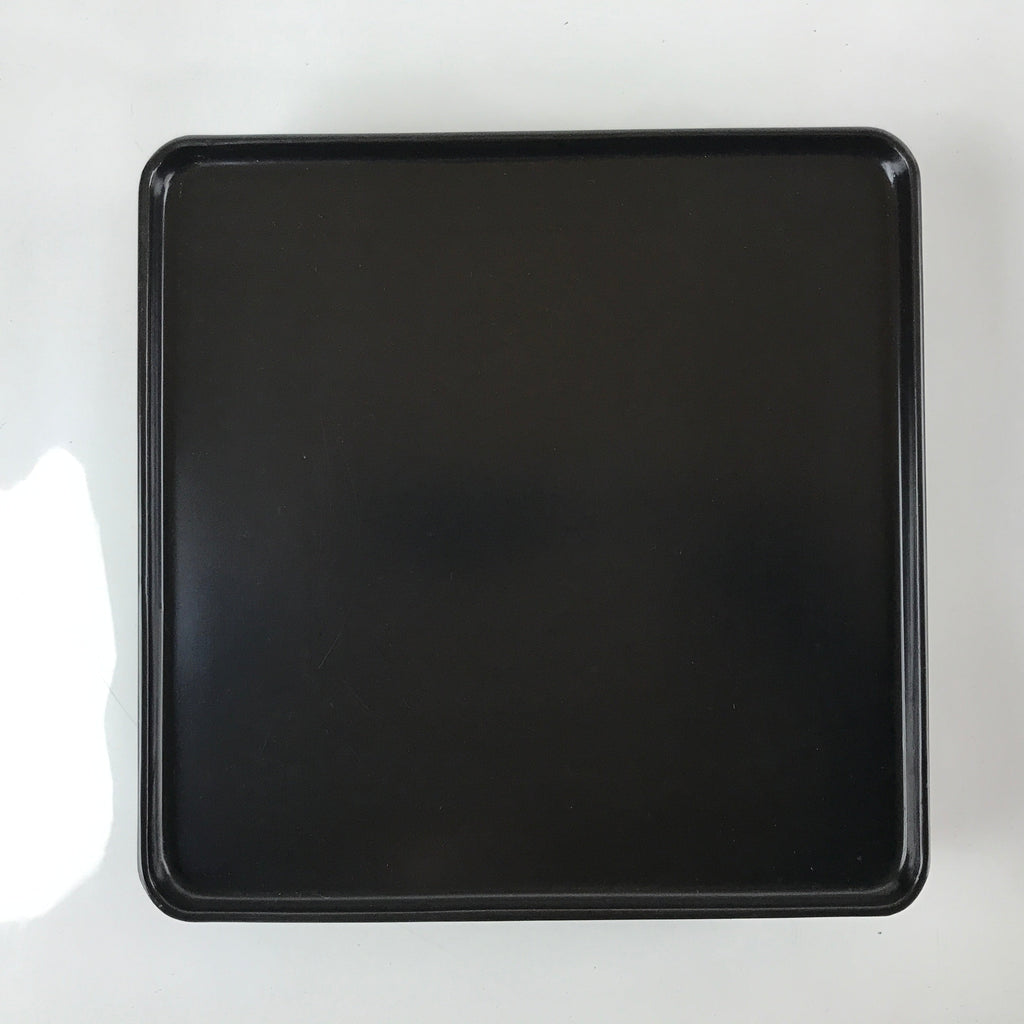 Japanese Wooden Lacquered Legged Table Vtg Ozen Tray Black Nurimono L179