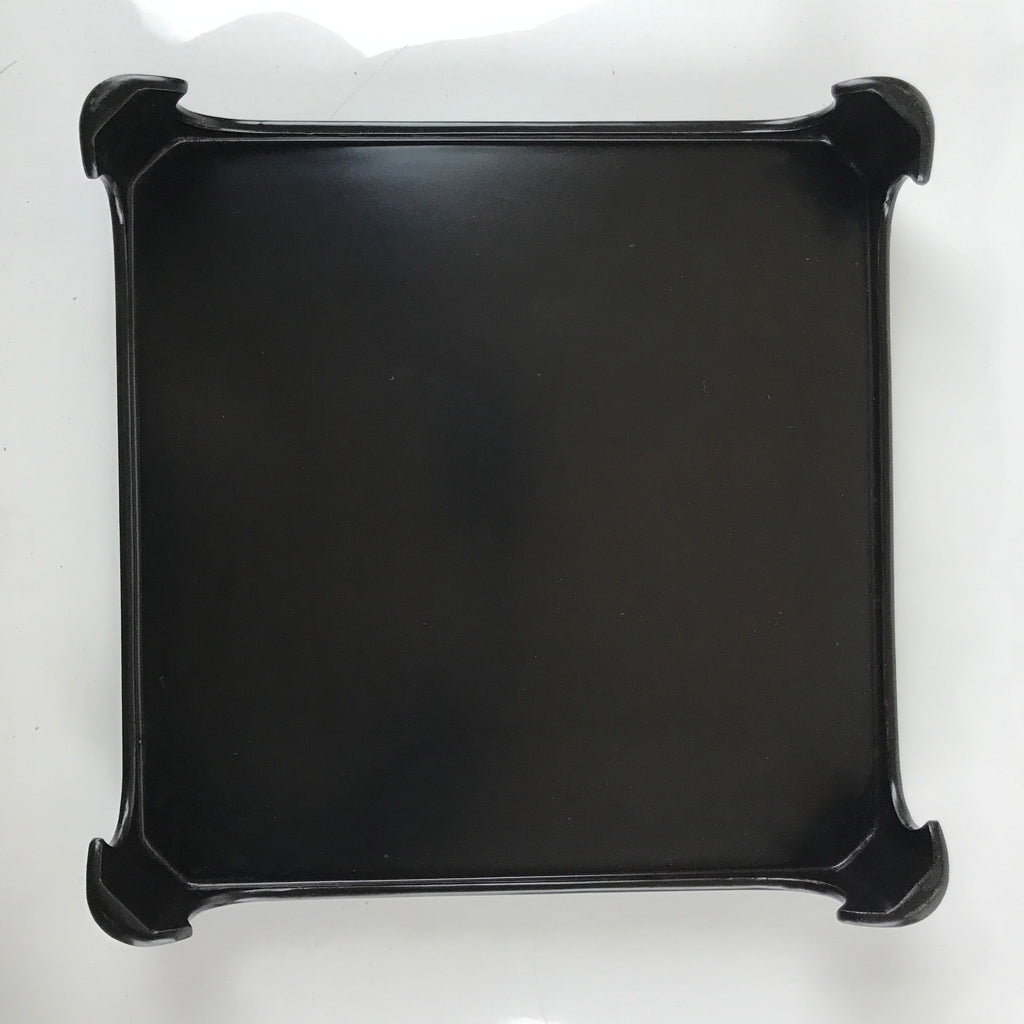 Japanese Wooden Lacquered Legged Table Vtg Ozen Tray Black Nurimono L179