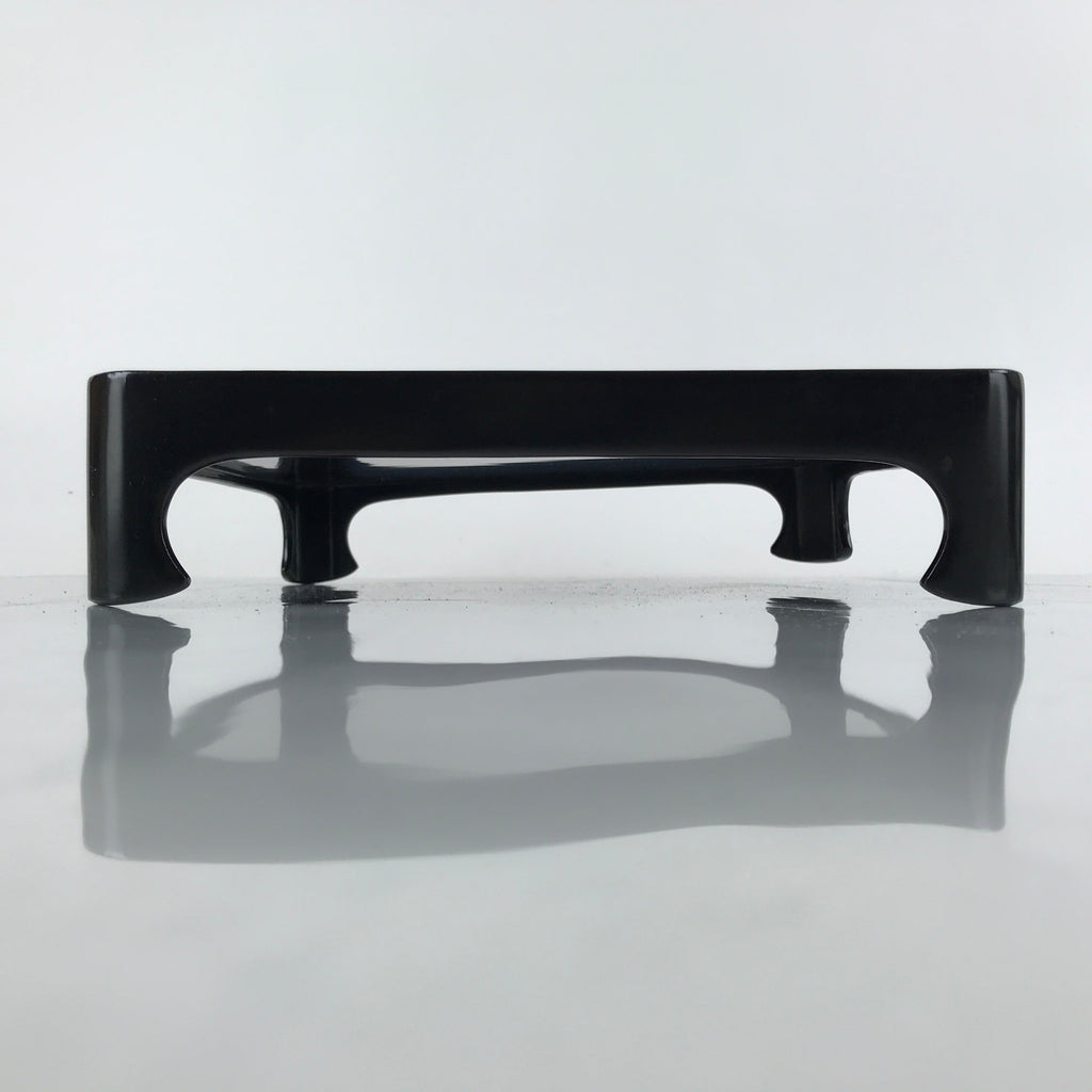 Japanese Wooden Lacquered Legged Table Vtg Ozen Tray Black Nurimono L181
