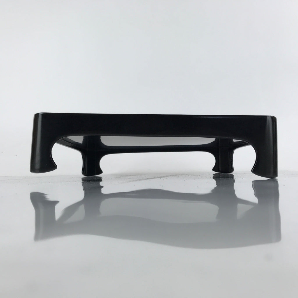 Japanese Wooden Lacquered Legged Table Vtg Ozen Tray Black Nurimono L181