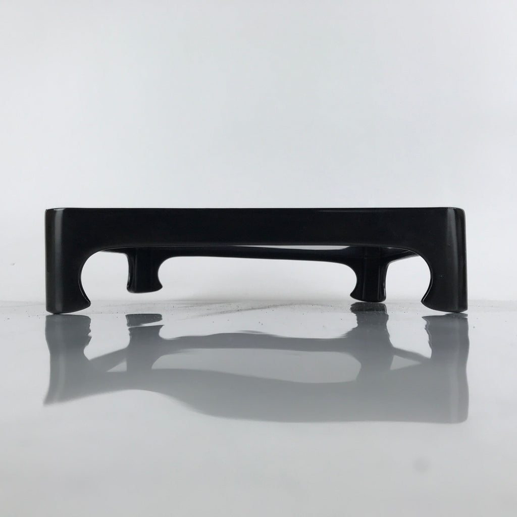 Japanese Wooden Lacquered Legged Table Vtg Ozen Tray Black Nurimono L181