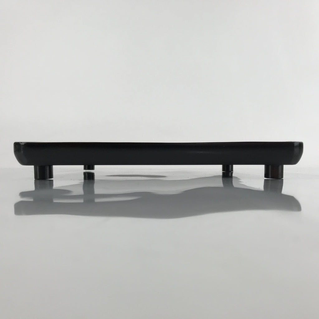 Japanese Wooden Lacquered Legged Table Vtg Ozen Tray Black Nurimono L243