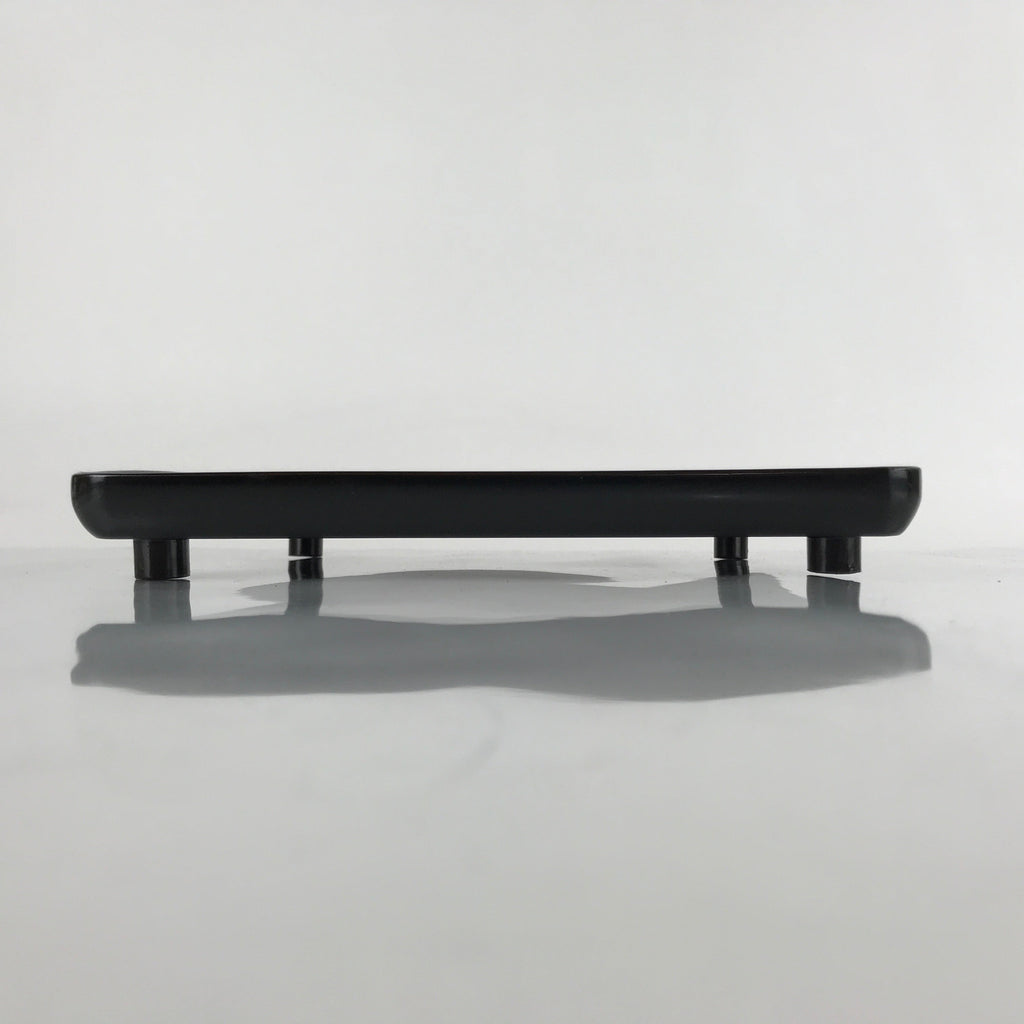 Japanese Wooden Lacquered Legged Table Vtg Ozen Tray Black Nurimono L243