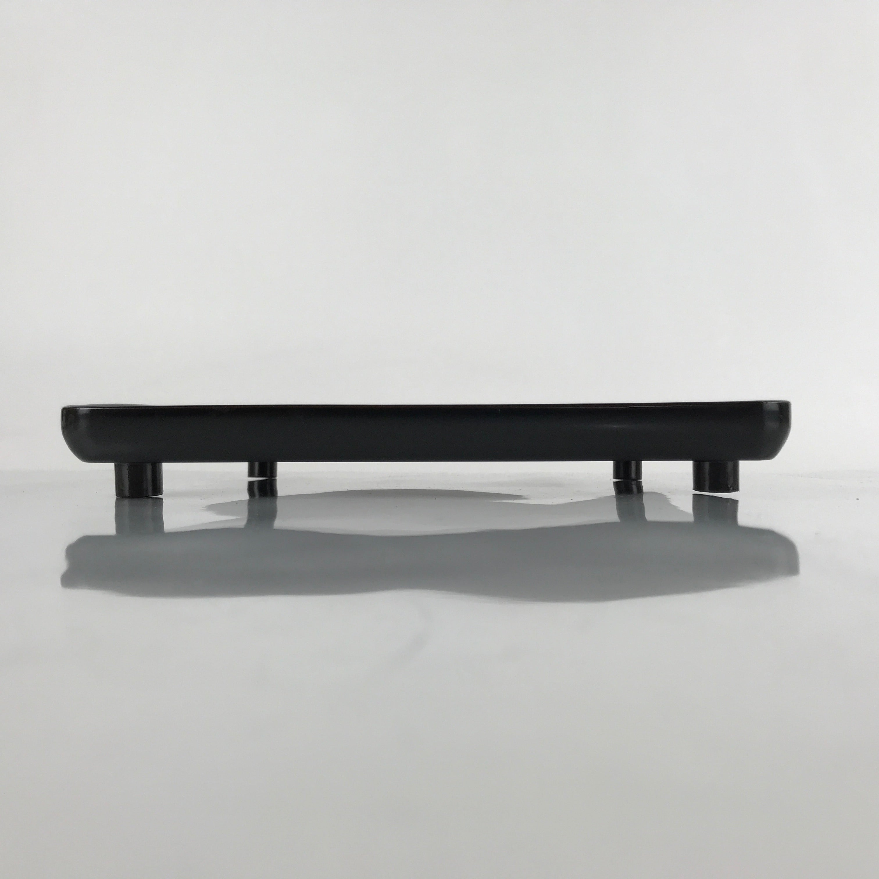 Japanese Wooden Lacquered Legged Table Vtg Ozen Tray Black Nurimono L243