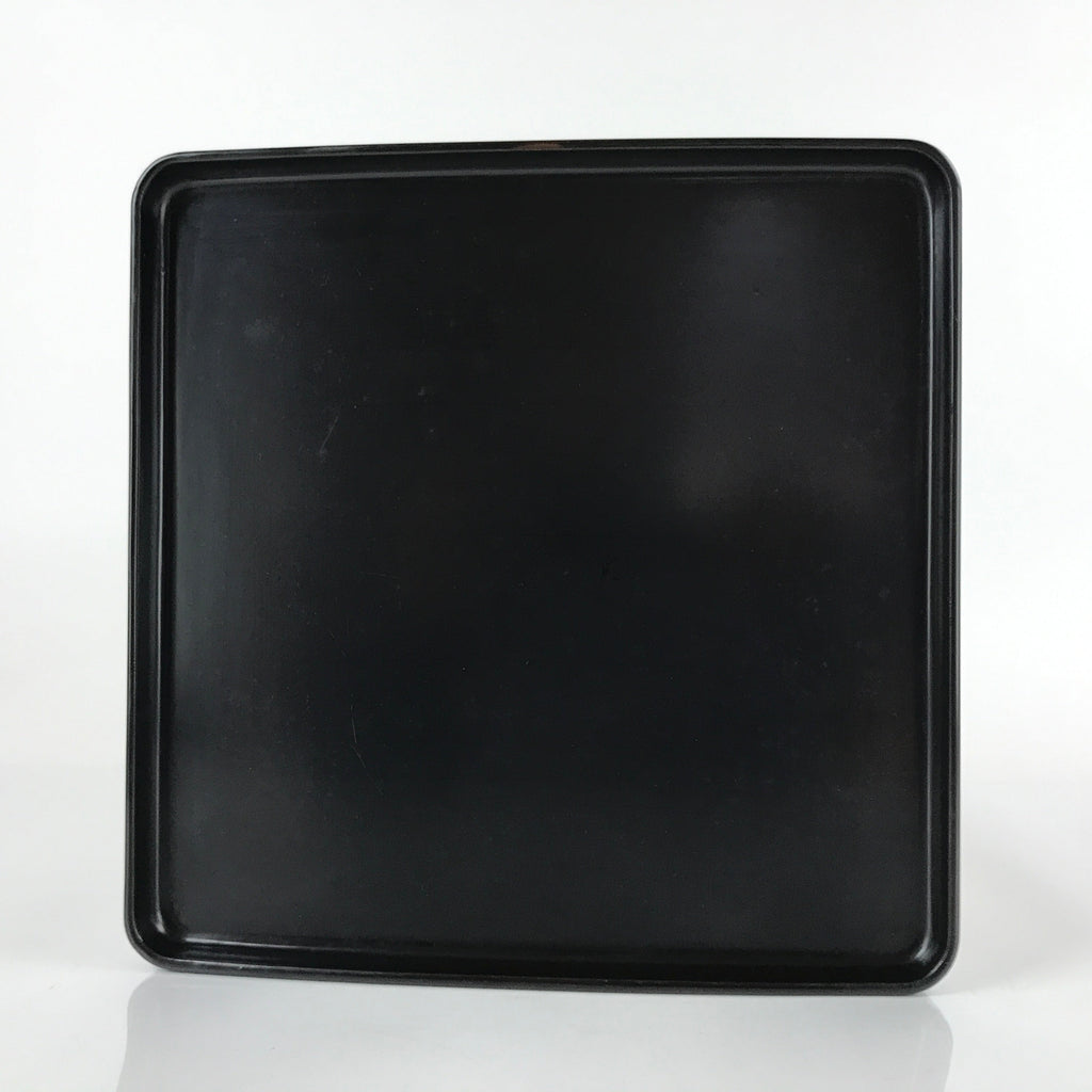 Japanese Wooden Lacquered Legged Table Vtg Ozen Tray Black Nurimono L243