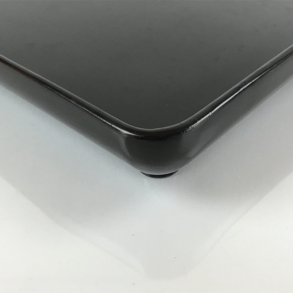 Japanese Wooden Lacquered Legged Table Vtg Ozen Tray Black Nurimono L243