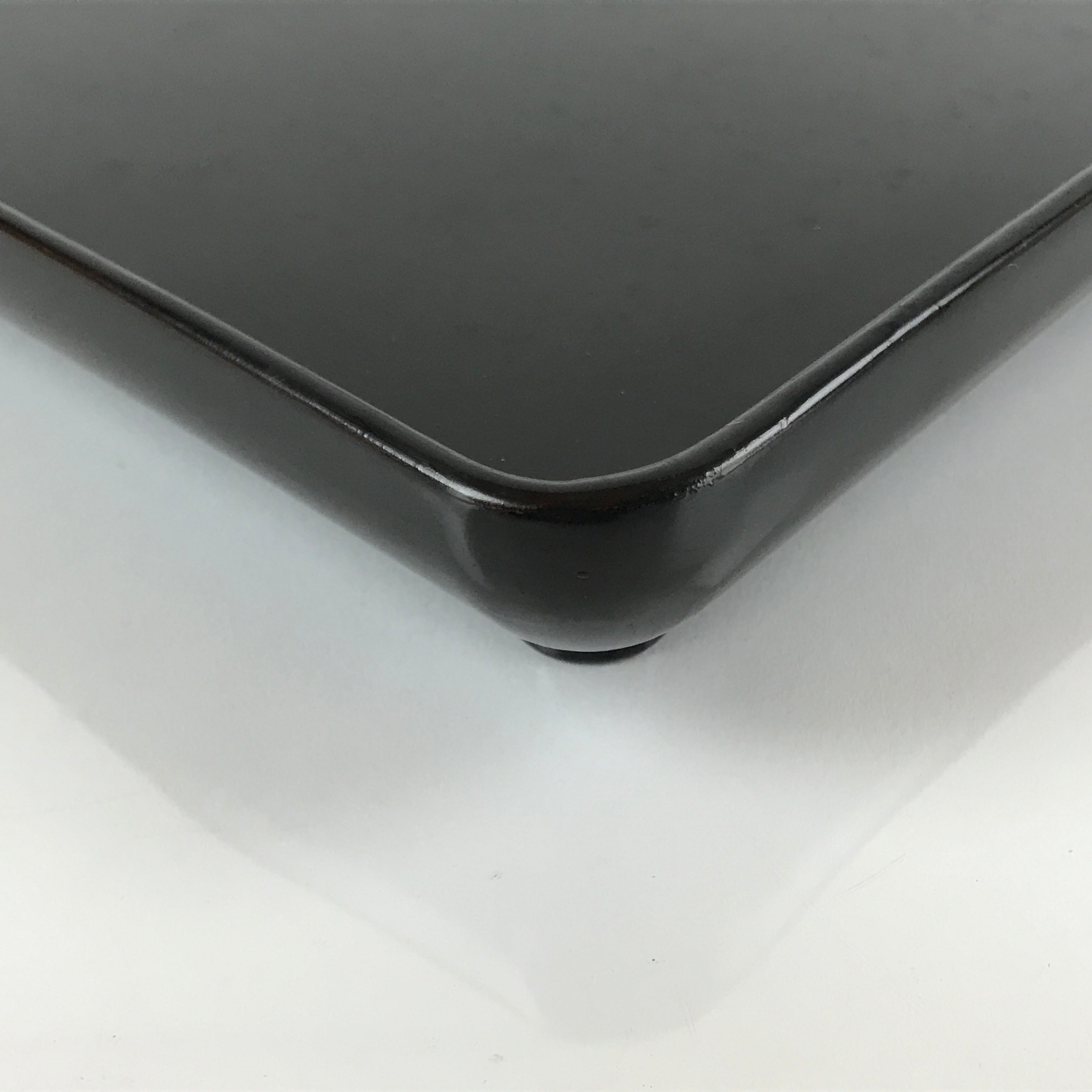 Japanese Wooden Lacquered Legged Table Vtg Ozen Tray Black Nurimono L243