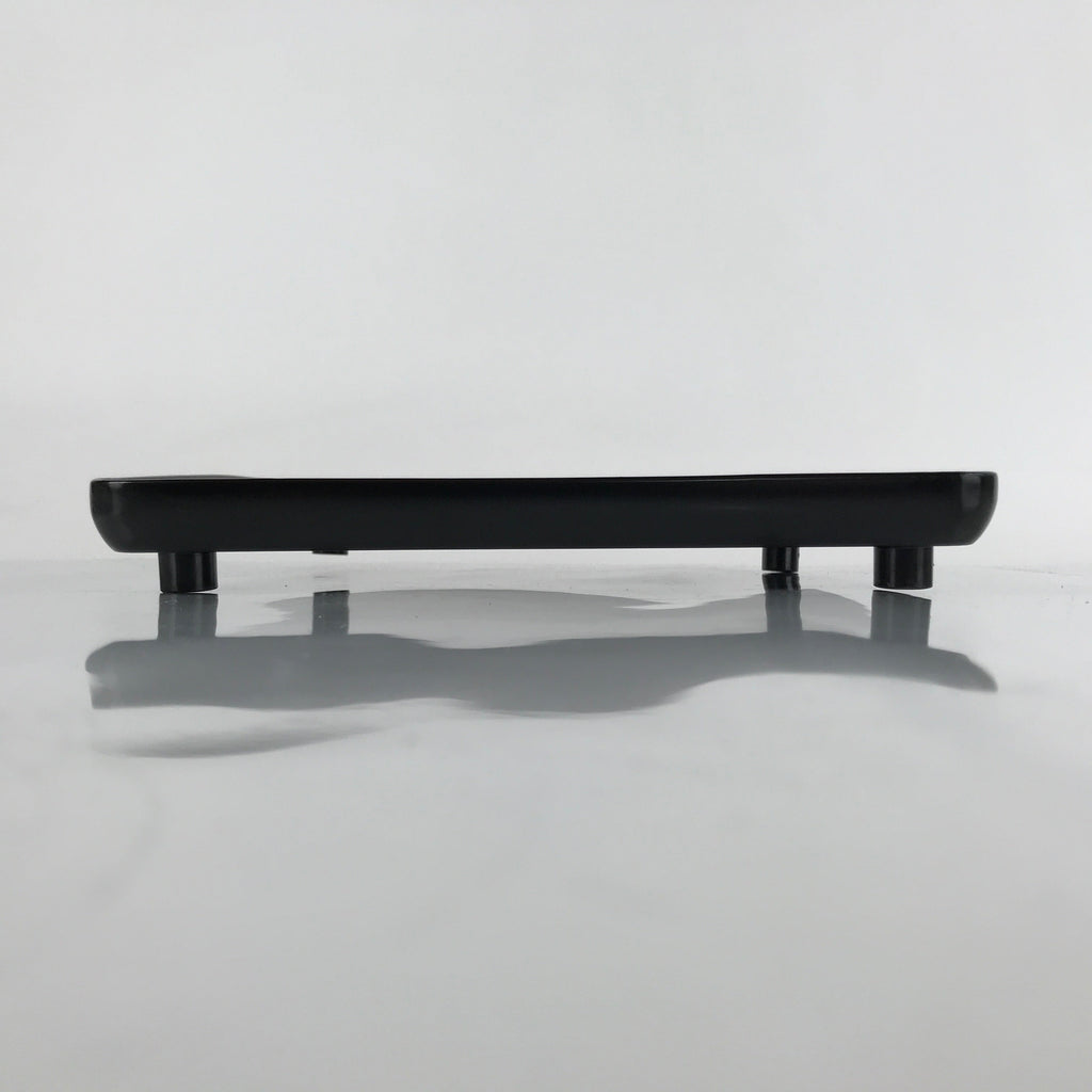 Japanese Wooden Lacquered Legged Table Vtg Ozen Tray Black Nurimono L244
