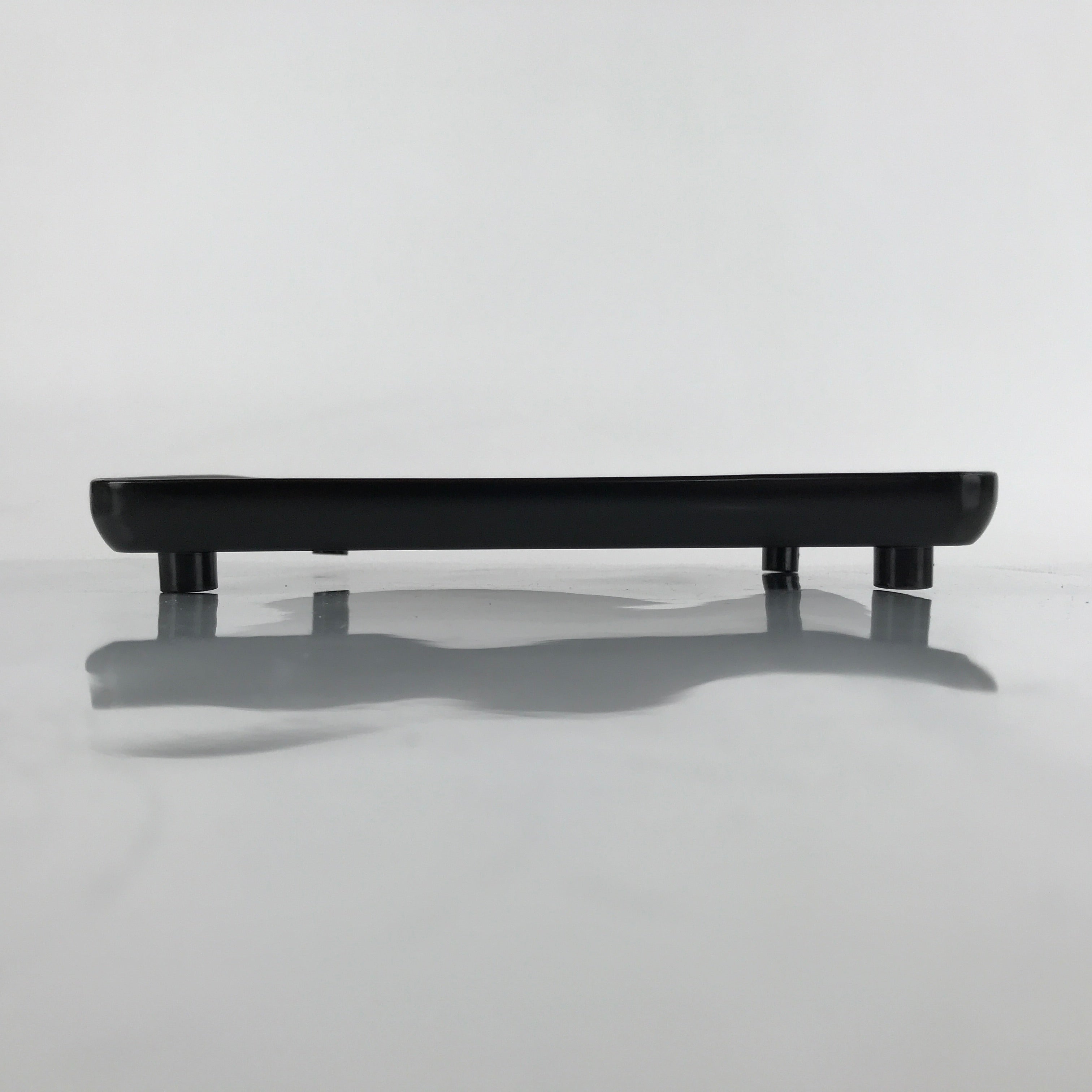 Japanese Wooden Lacquered Legged Table Vtg Ozen Tray Black Nurimono L244