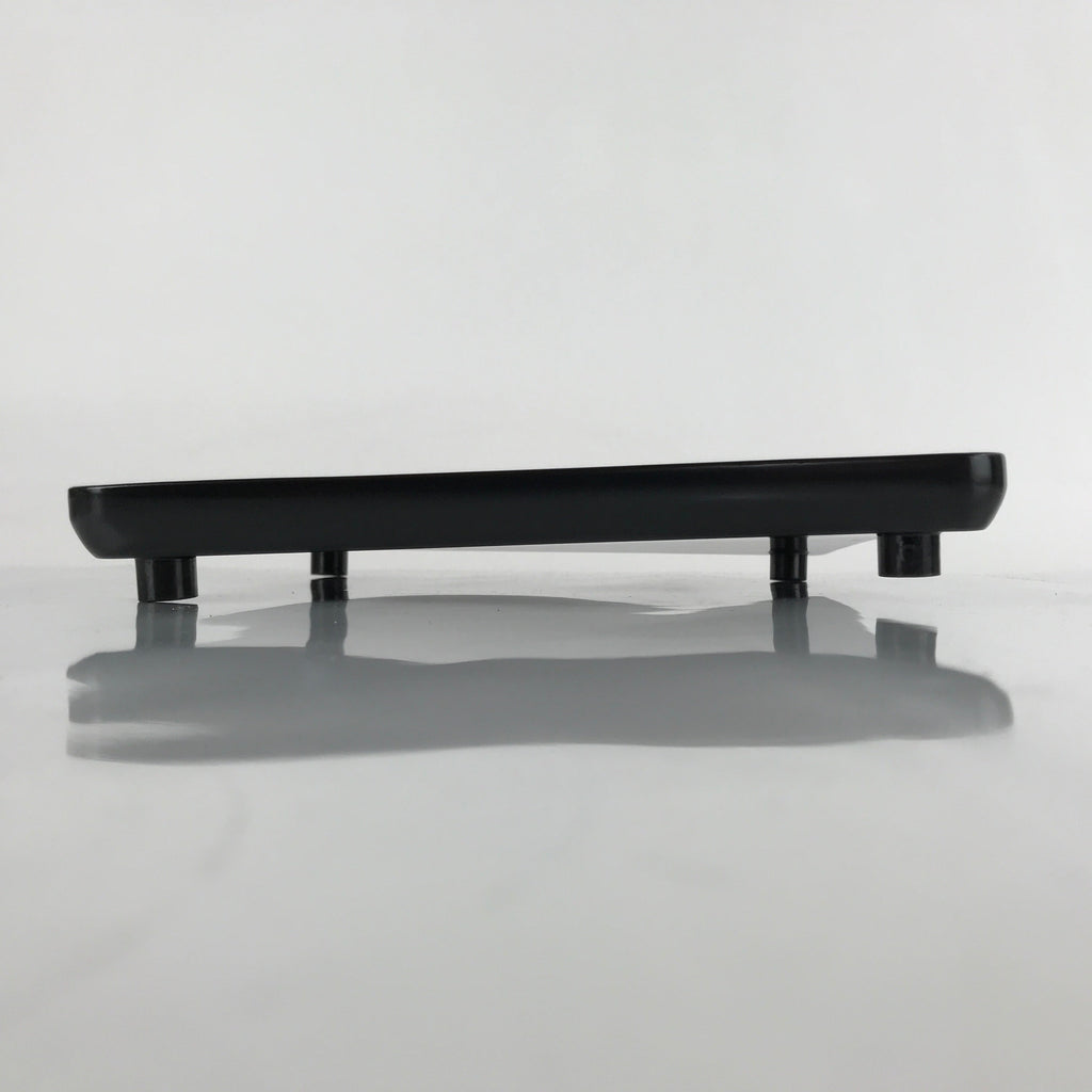 Japanese Wooden Lacquered Legged Table Vtg Ozen Tray Black Nurimono L244