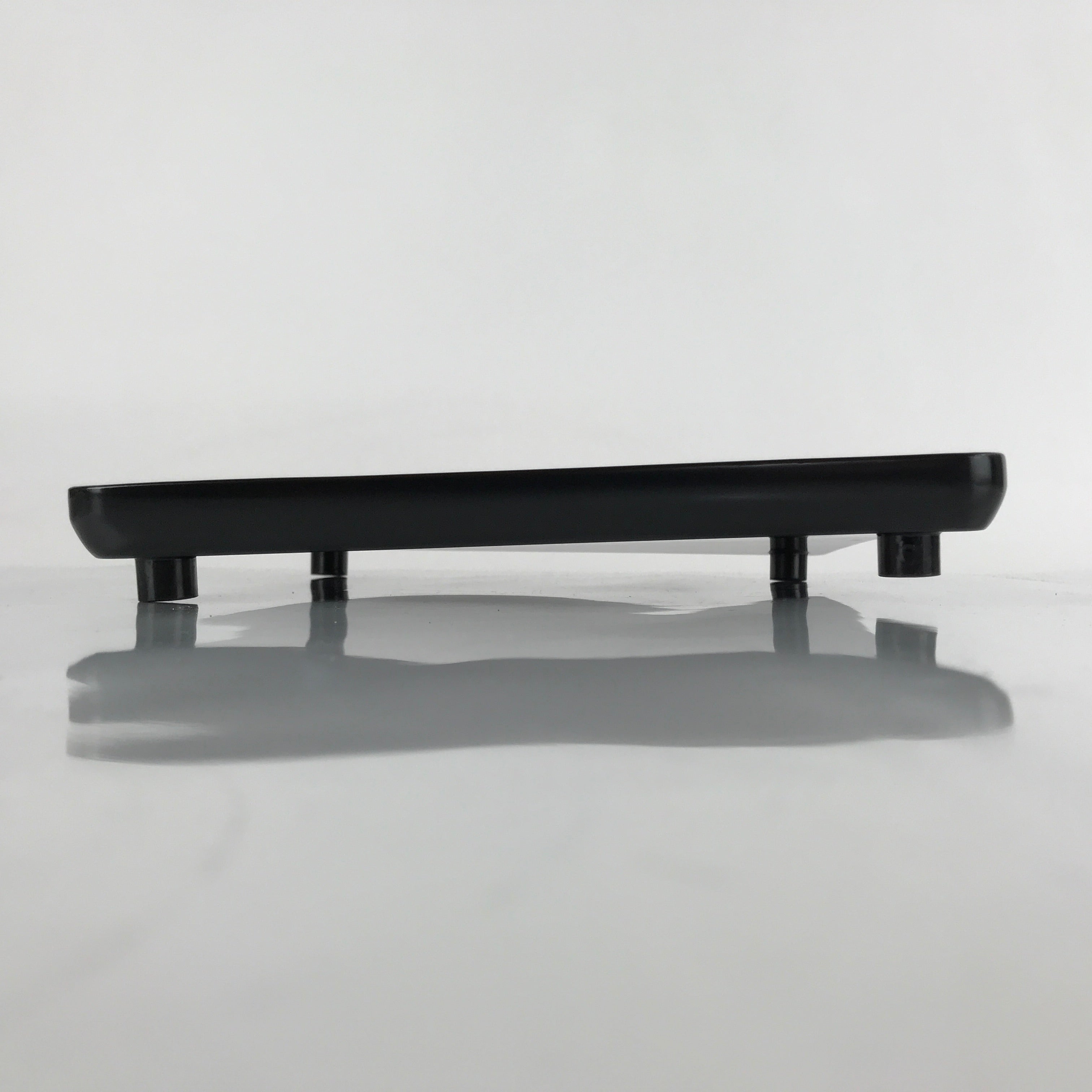 Japanese Wooden Lacquered Legged Table Vtg Ozen Tray Black Nurimono L244