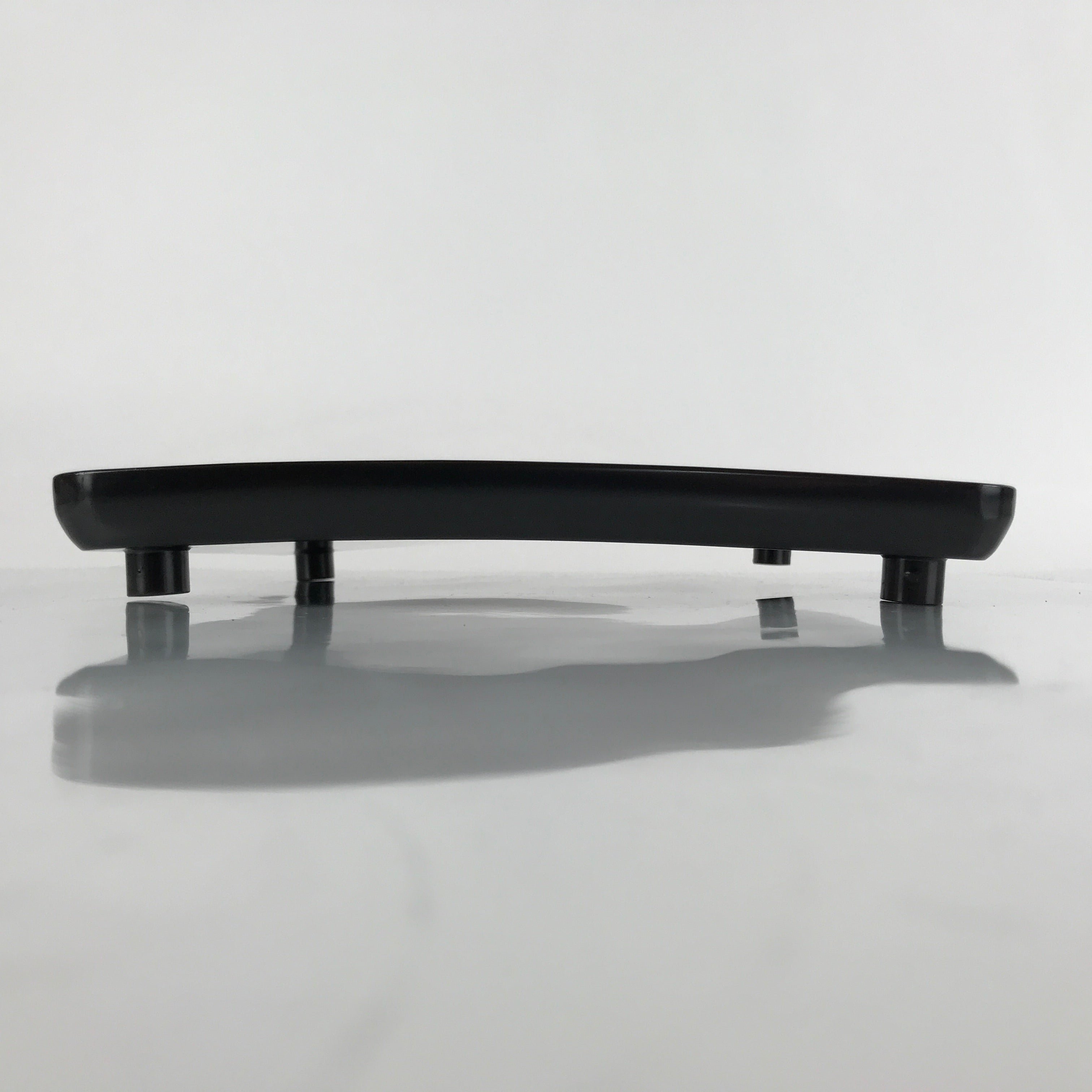 Japanese Wooden Lacquered Legged Table Vtg Ozen Tray Black Nurimono L244