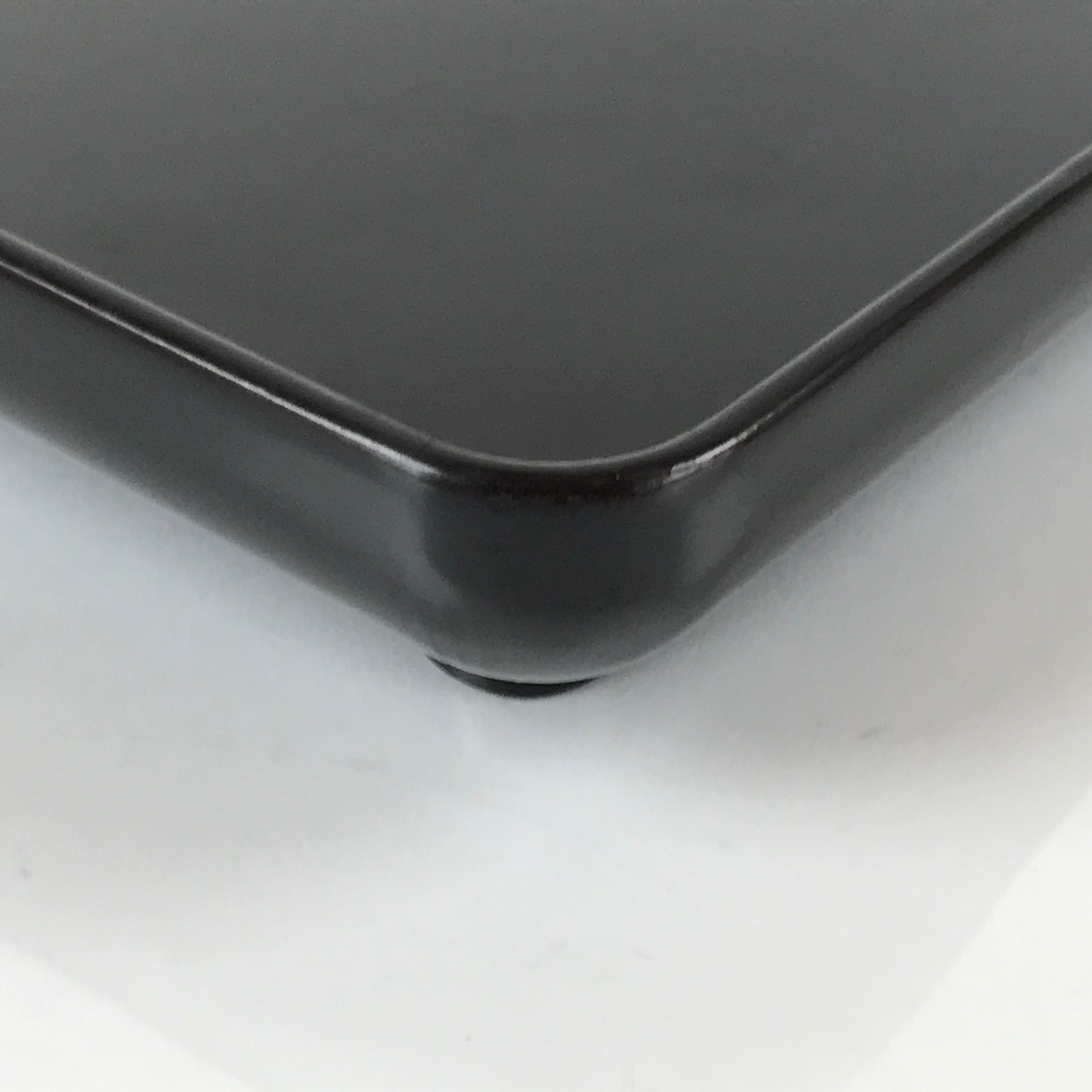 Japanese Wooden Lacquered Legged Table Vtg Ozen Tray Black Nurimono L244