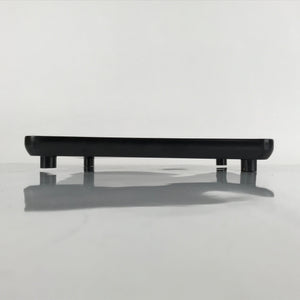 Japanese Wooden Lacquered Legged Table Vtg Ozen Tray Black Nurimono L245