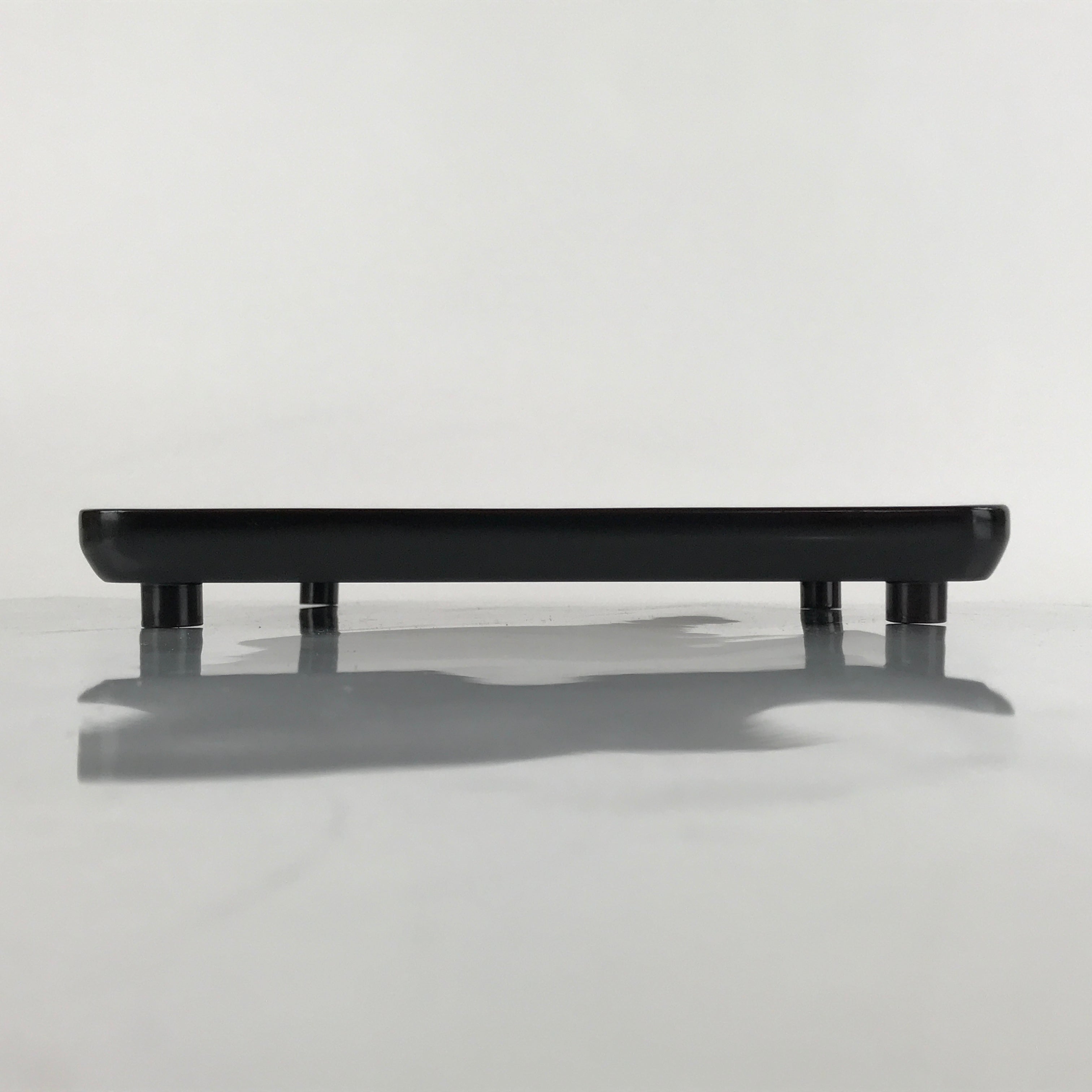 Japanese Wooden Lacquered Legged Table Vtg Ozen Tray Black Nurimono L246