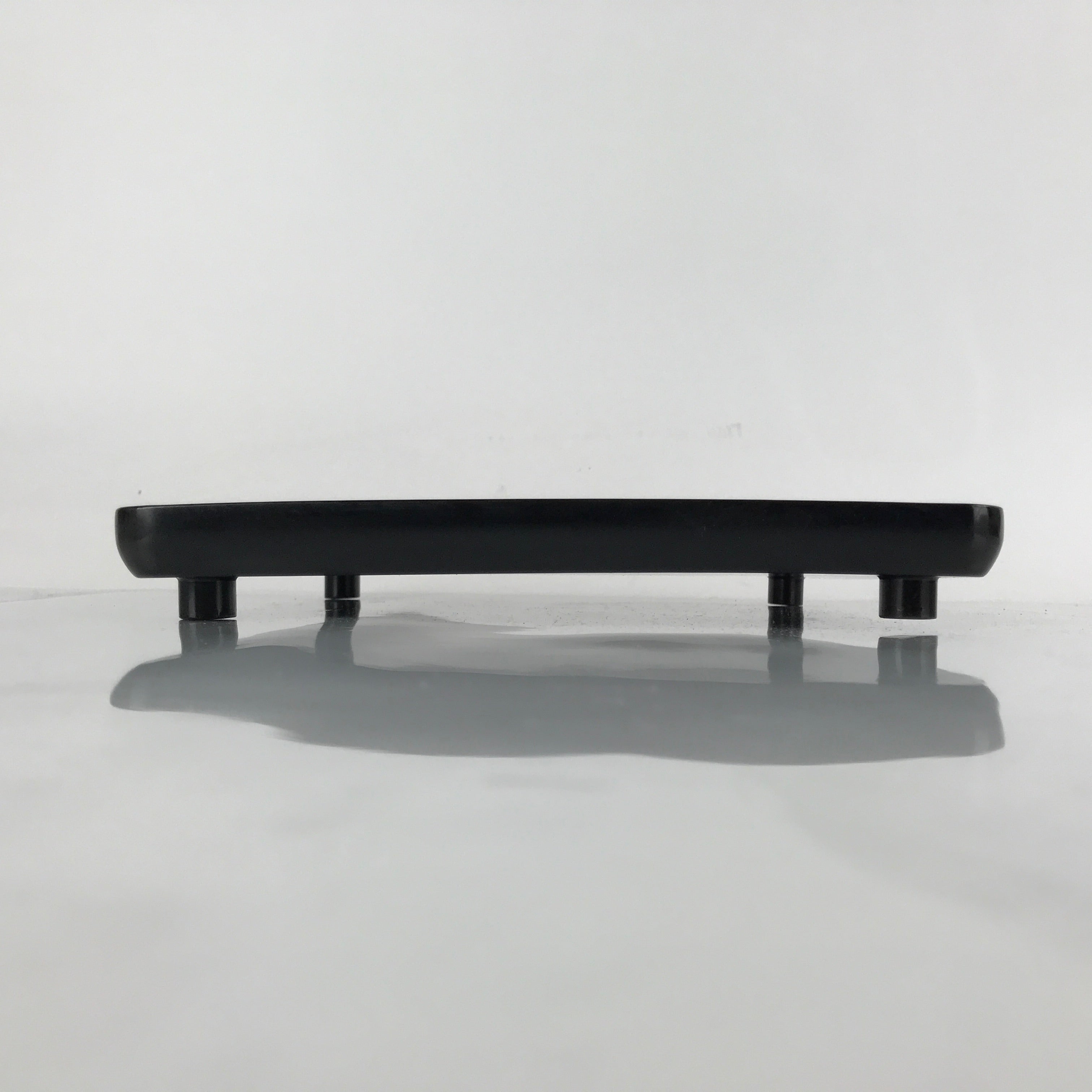 Japanese Wooden Lacquered Legged Table Vtg Ozen Tray Black Nurimono L248