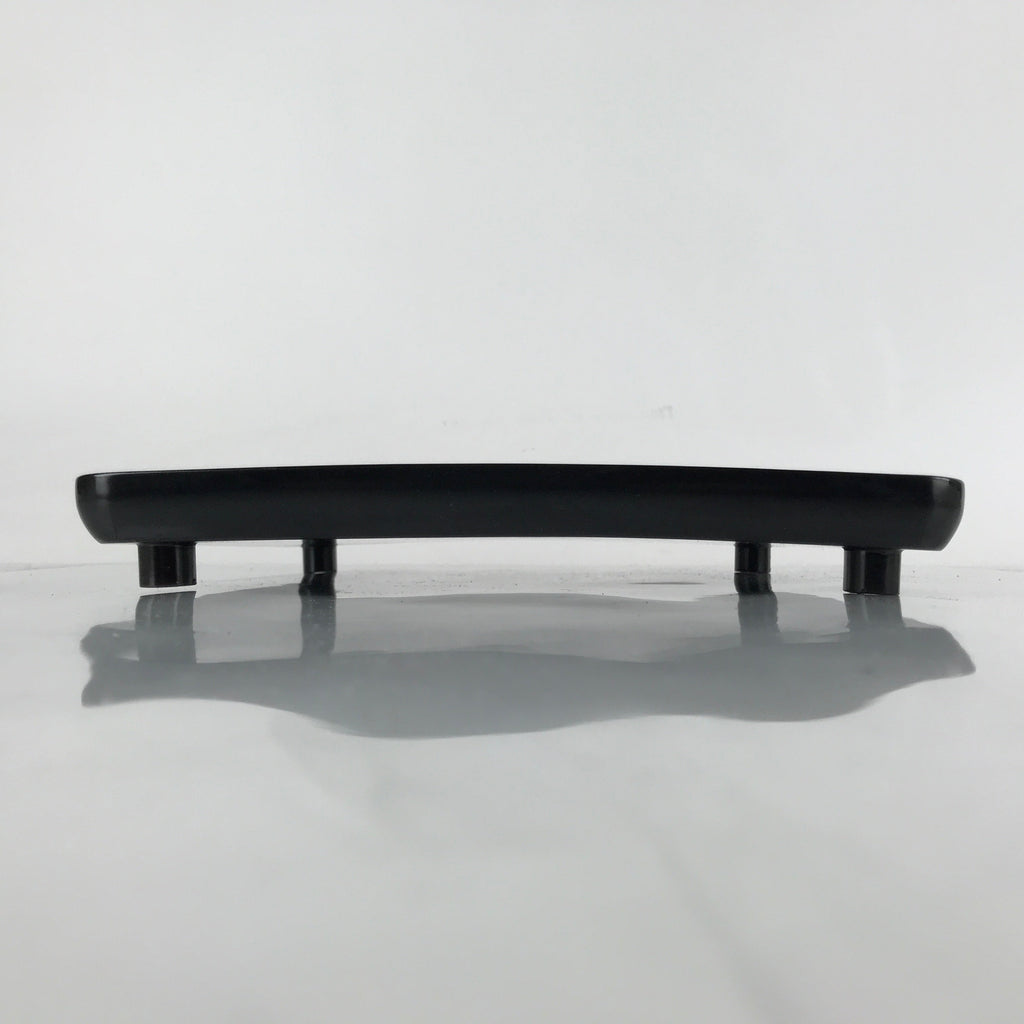 Japanese Wooden Lacquered Legged Table Vtg Ozen Tray Black Nurimono L251