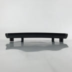 Japanese Wooden Lacquered Legged Table Vtg Ozen Tray Black Nurimono L251