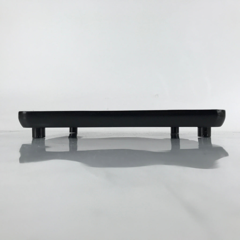 Japanese Wooden Lacquered Legged Table Vtg Ozen Tray Black Nurimono L251