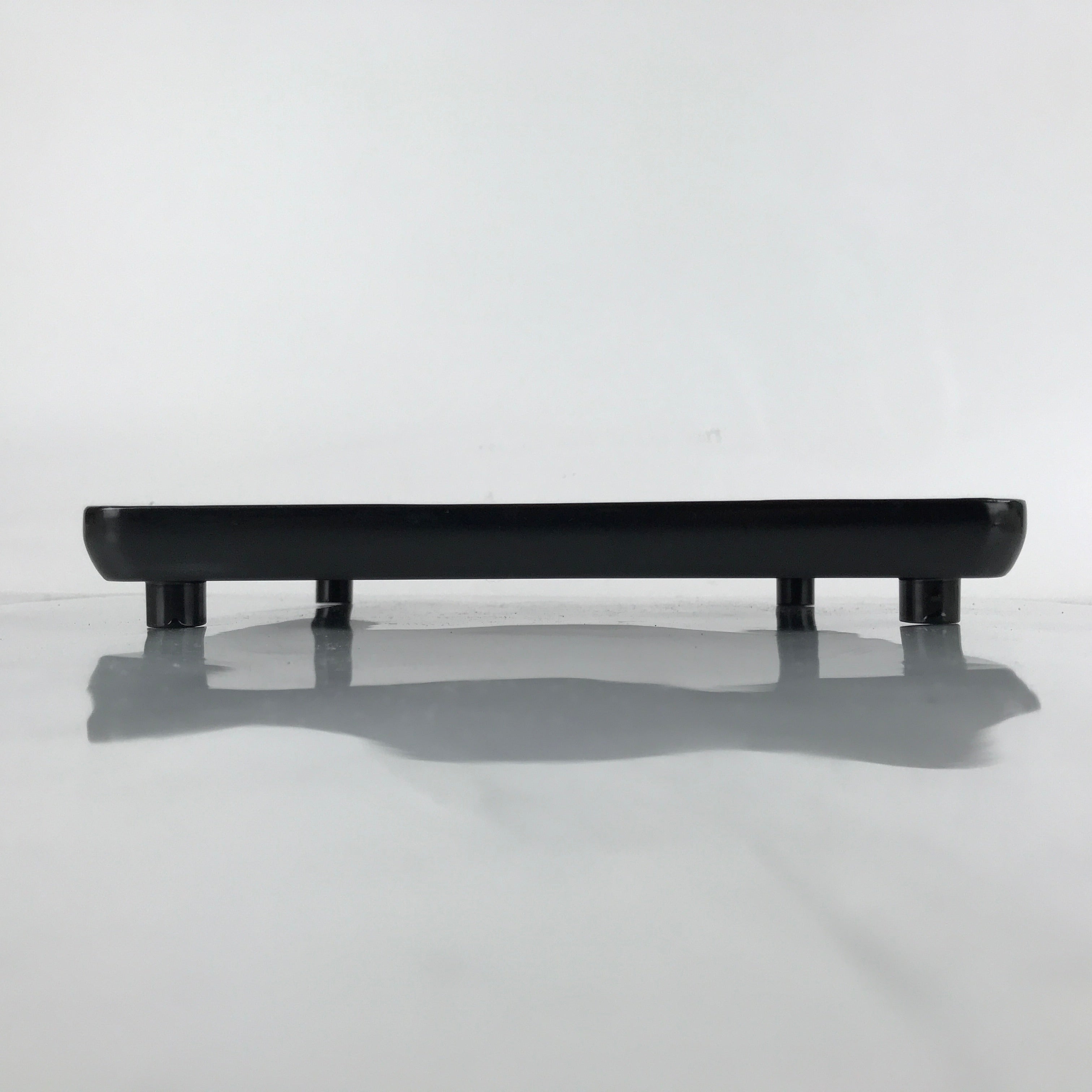 Japanese Wooden Lacquered Legged Table Vtg Ozen Tray Black Nurimono L251