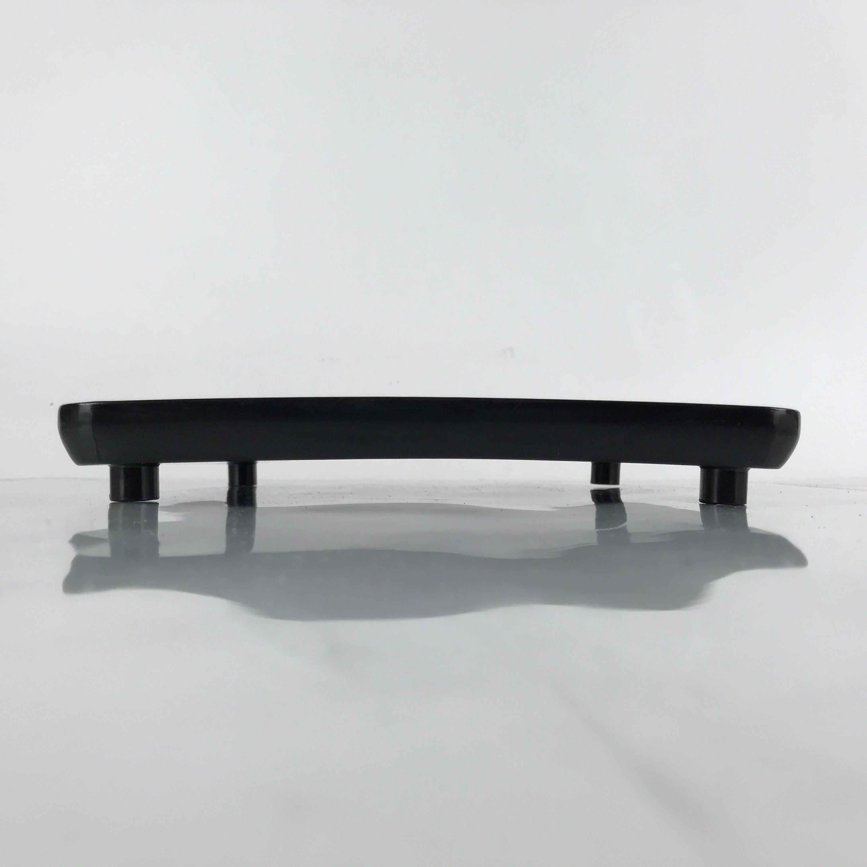 Japanese Wooden Lacquered Legged Table Vtg Ozen Tray Black Nurimono L251