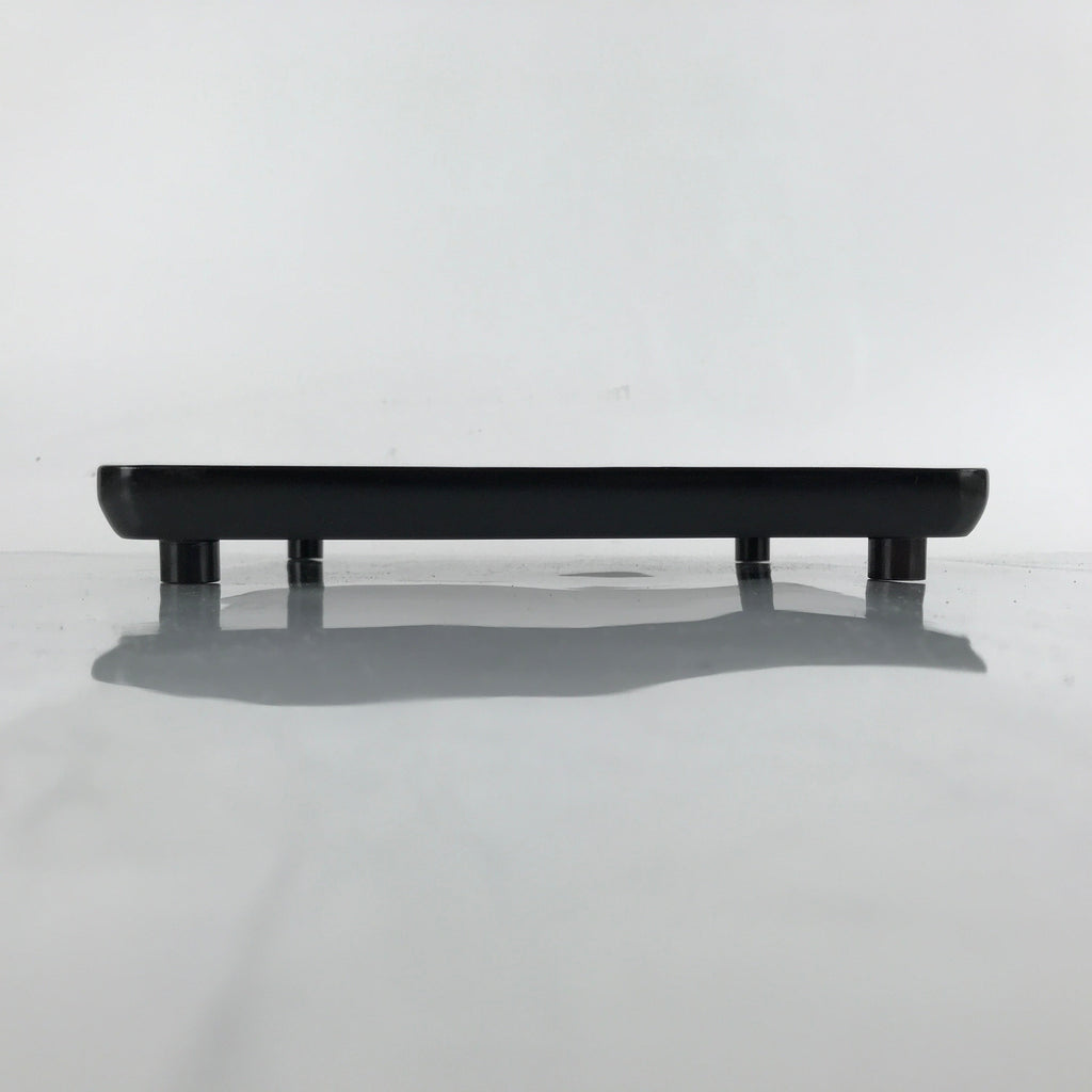 Japanese Wooden Lacquered Legged Table Vtg Ozen Tray Black Nurimono L251