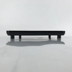 Japanese Wooden Lacquered Legged Table Vtg Ozen Tray Black Nurimono L251