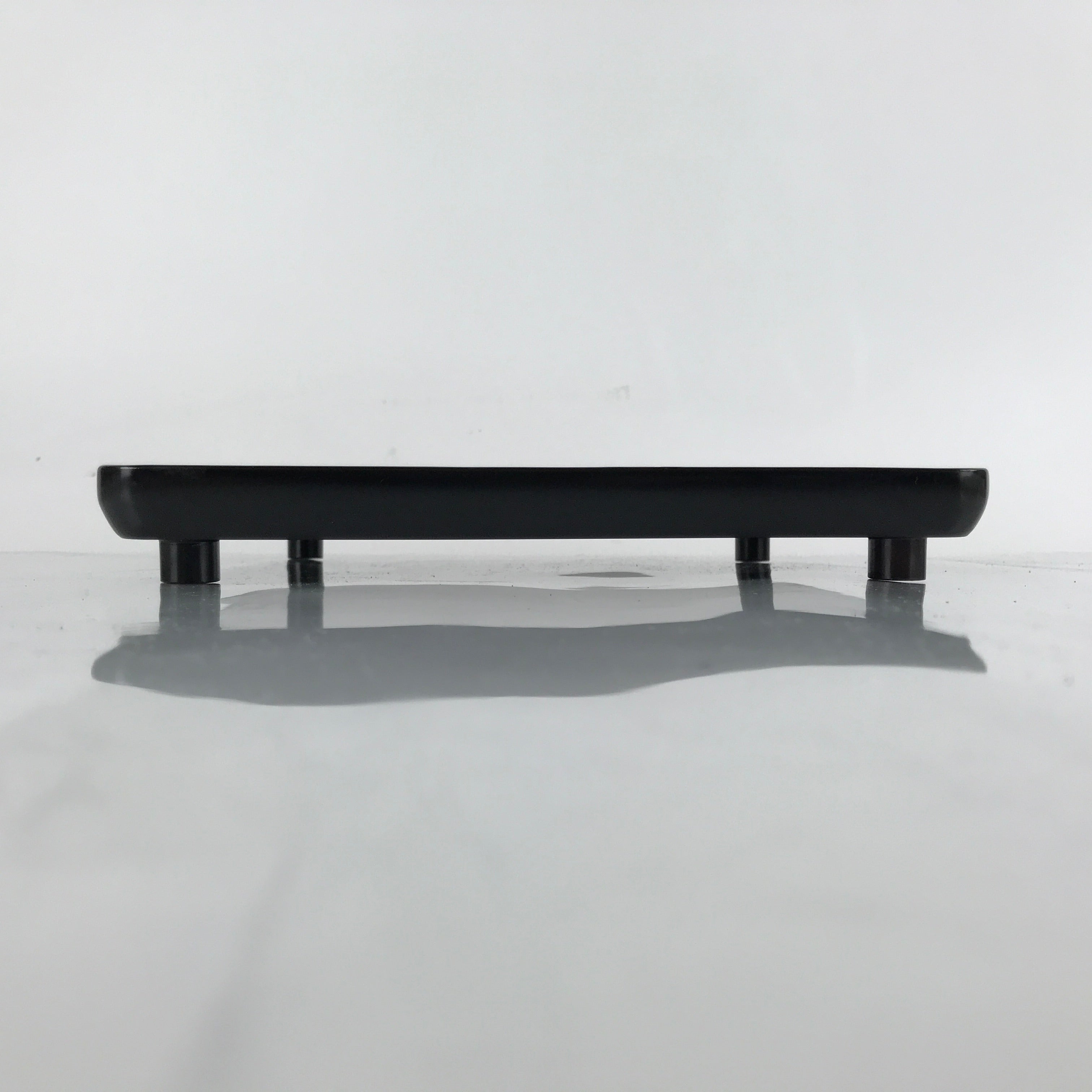 Japanese Wooden Lacquered Legged Table Vtg Ozen Tray Black Nurimono L251