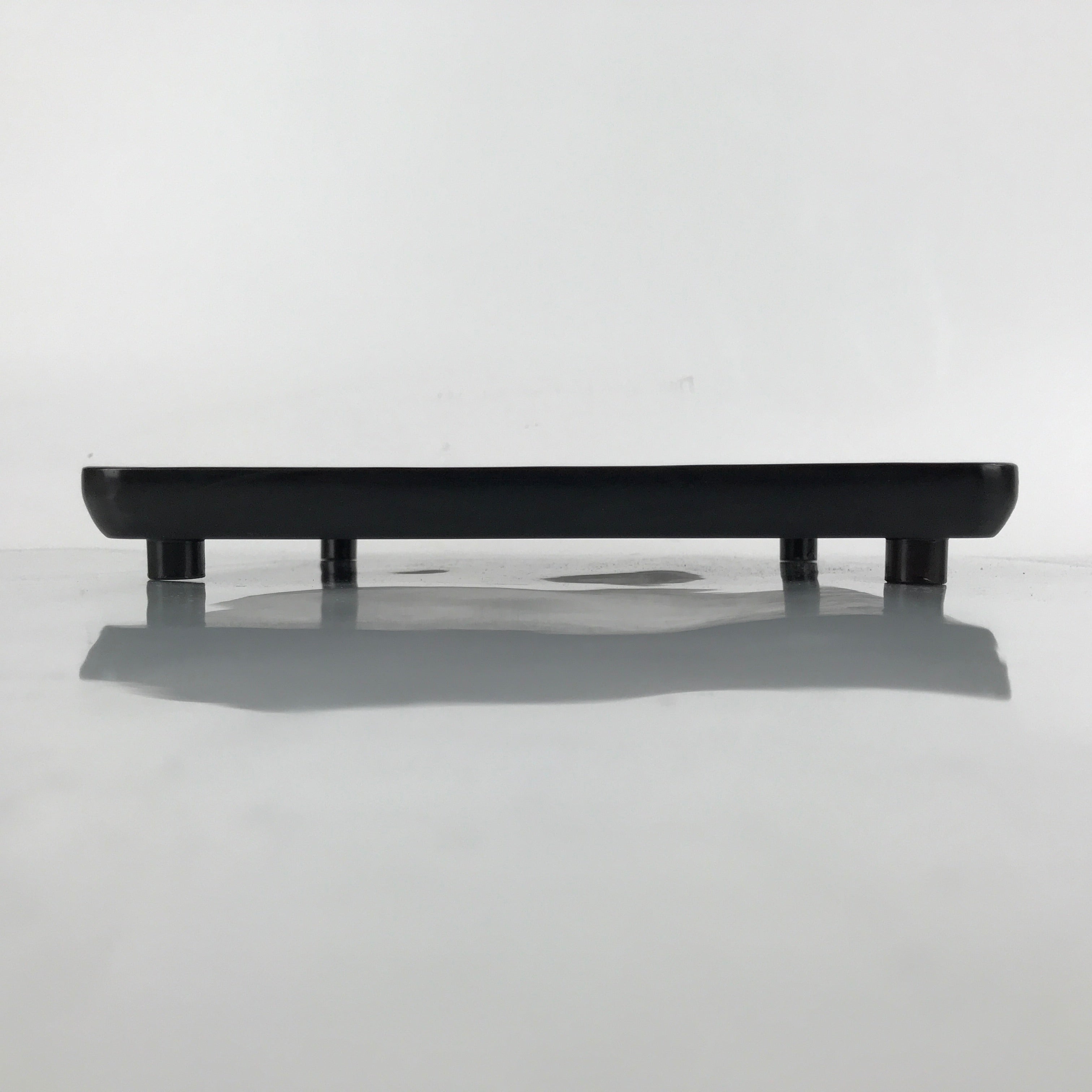 Japanese Wooden Lacquered Legged Table Vtg Ozen Tray Black Nurimono L252