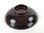Japanese Wooden Lacquered Makie Sake Cup Sakazuki Vtg Guinomi Brown Gold G103