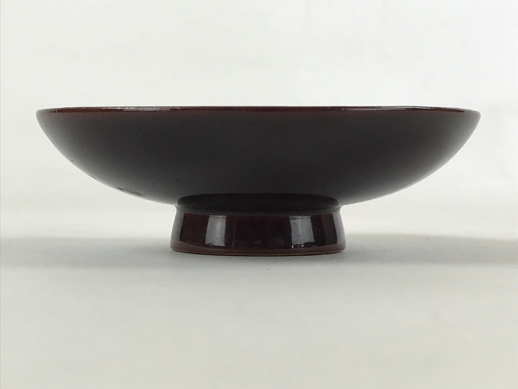 Japanese Wooden Lacquered Makie Sake Cup Sakazuki Vtg Guinomi Brown Gold G103