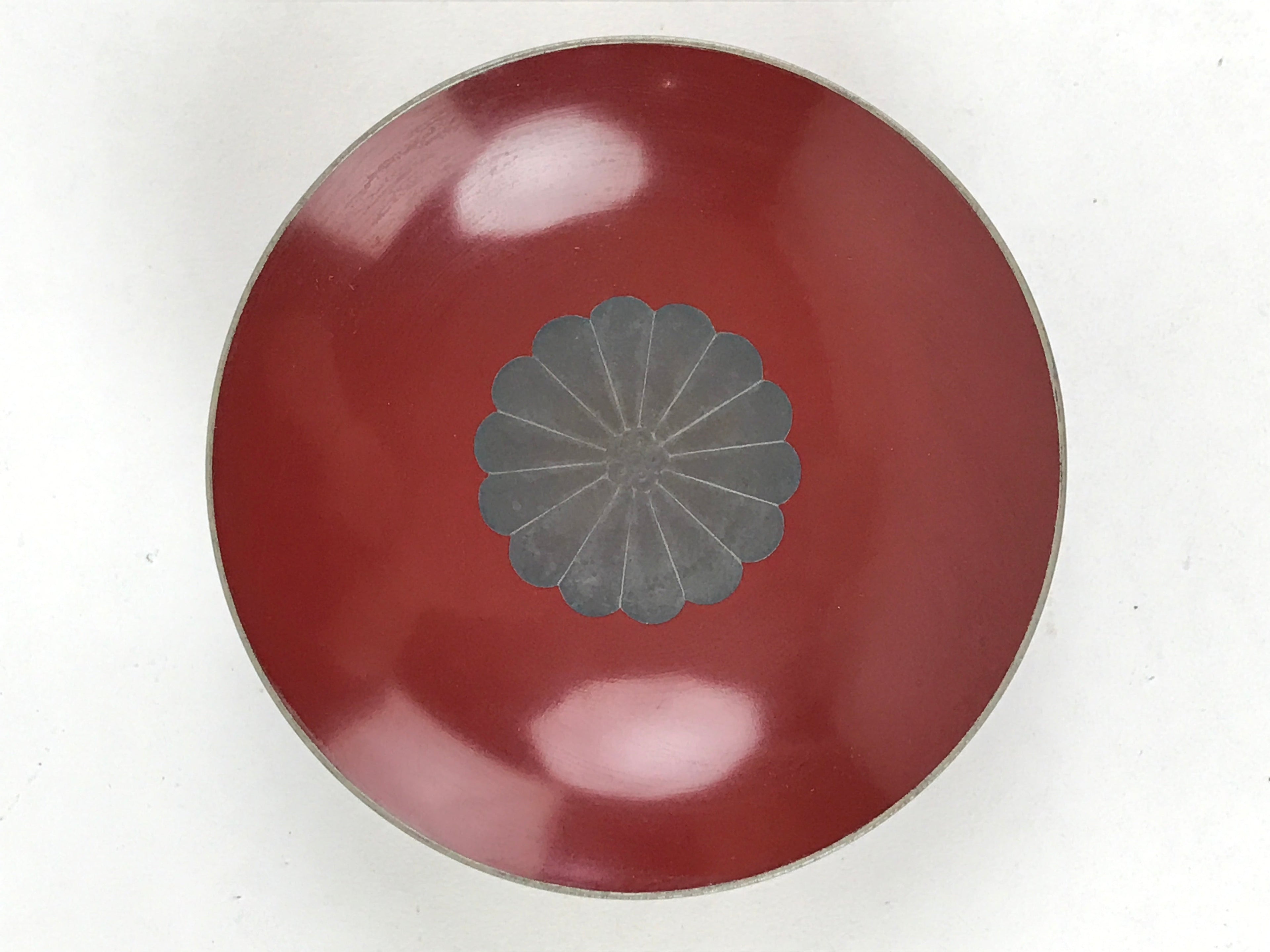 Japanese Wooden Lacquered Sake Cup Sakazuki Red Vtg Imperial Guinomi Ochoko G93