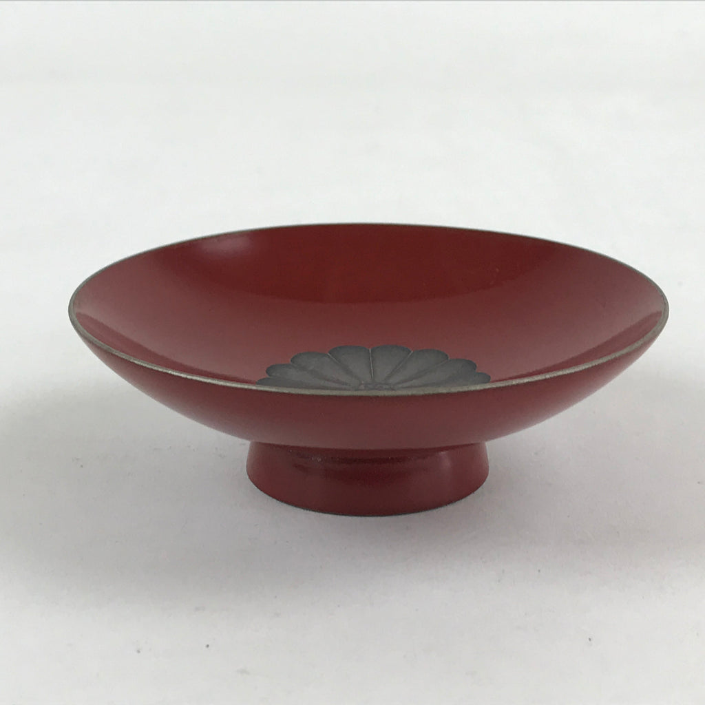 Japanese Wooden Lacquered Sake Cup Sakazuki Red Vtg Imperial Guinomi Ochoko G93