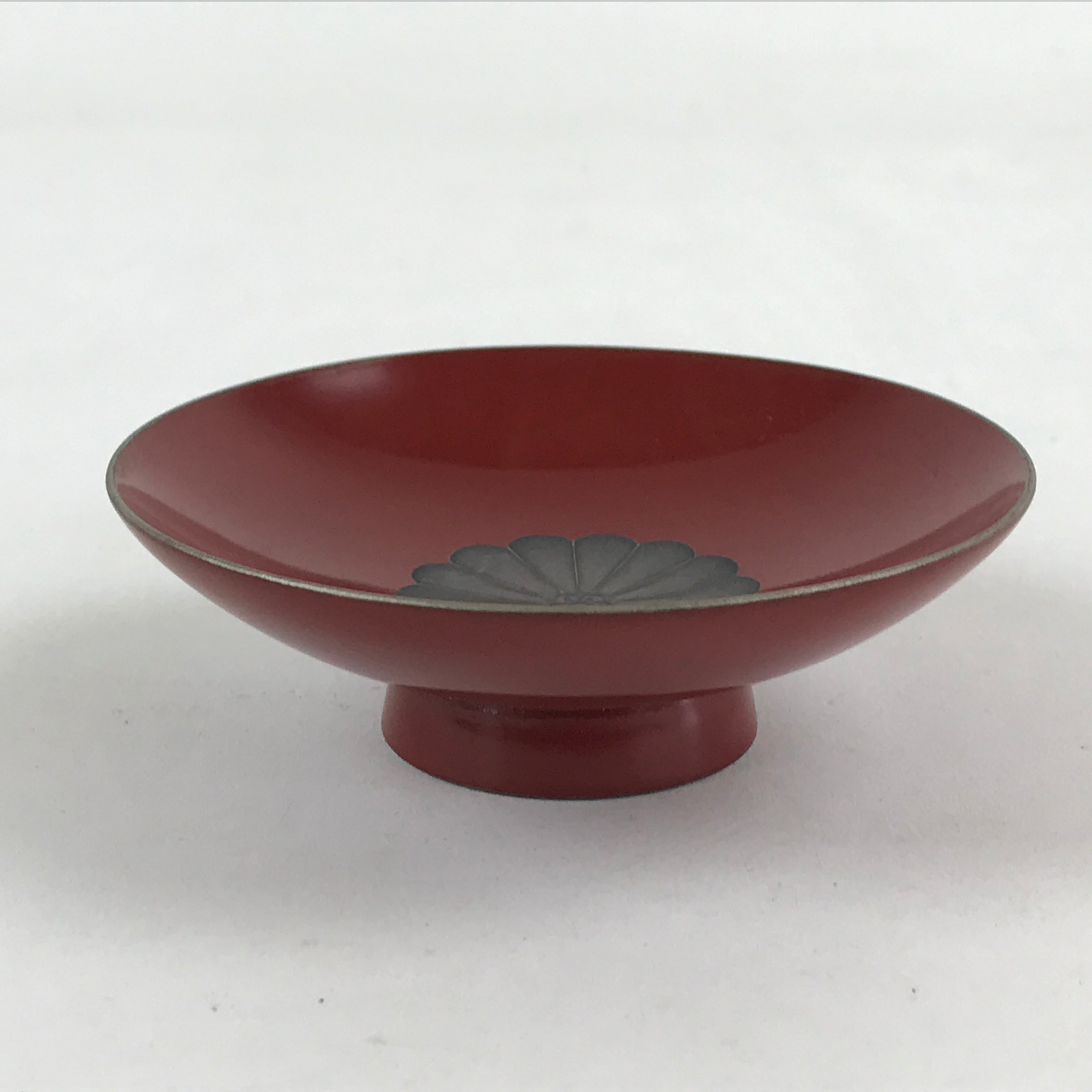 Japanese Wooden Lacquered Sake Cup Sakazuki Red Vtg Imperial Guinomi Ochoko G93