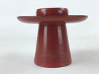 Japanese Wooden Lacquered Sake Cup Stand Vtg Red Gold Sakazuki Stand L49