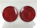 Japanese Wooden Lacquered Small Plate 5pc Set Vtg Meimeizara Hida Shunkei LWB174