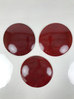 Japanese Wooden Lacquered Small Plate 5pc Set Vtg Meimeizara Hida Shunkei LWB174