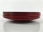 Japanese Wooden Lacquered Small Plate 5pc Set Vtg Meimeizara Hida Shunkei LWB174