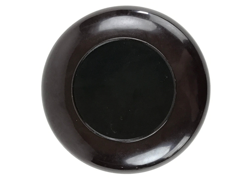 Japanese Wooden Lacquerware Lidded Bowl Rice Container Vtg Black Urushi L15