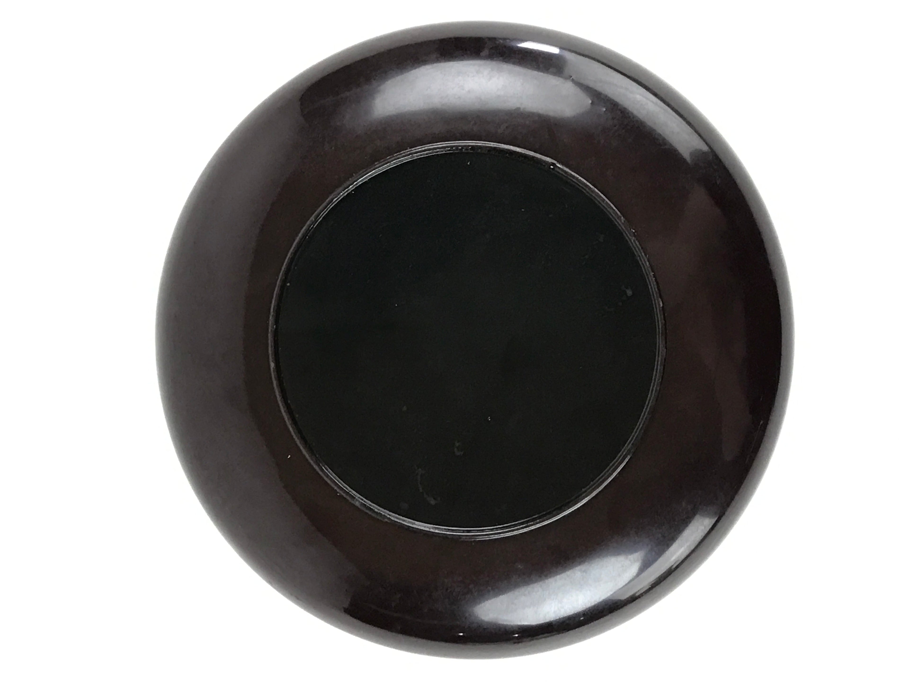 Japanese Wooden Lacquerware Lidded Bowl Rice Container Vtg Black Urushi L15