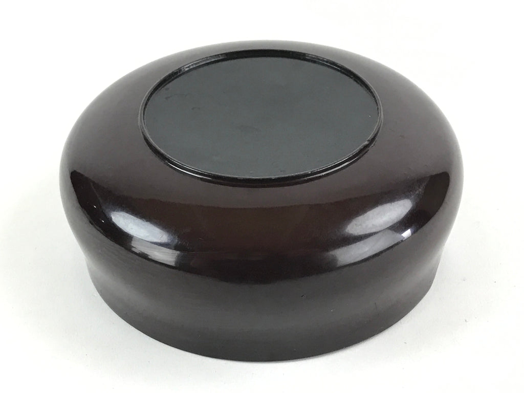 Japanese Wooden Lacquerware Lidded Bowl Rice Container Vtg Black Urushi L15