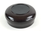 Japanese Wooden Lacquerware Lidded Bowl Rice Container Vtg Black Urushi L15