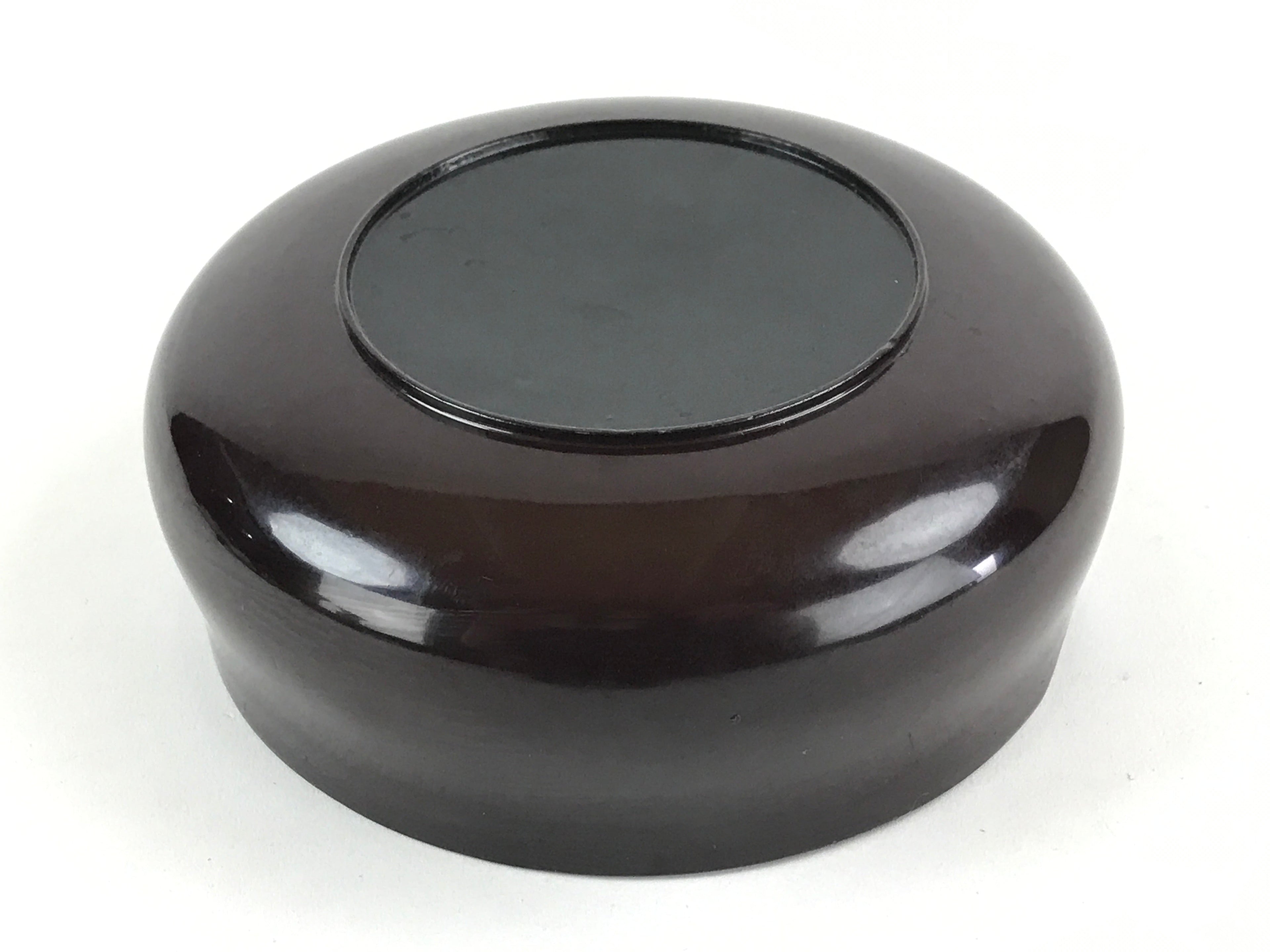 Japanese Wooden Lacquerware Lidded Bowl Rice Container Vtg Black Urushi L15