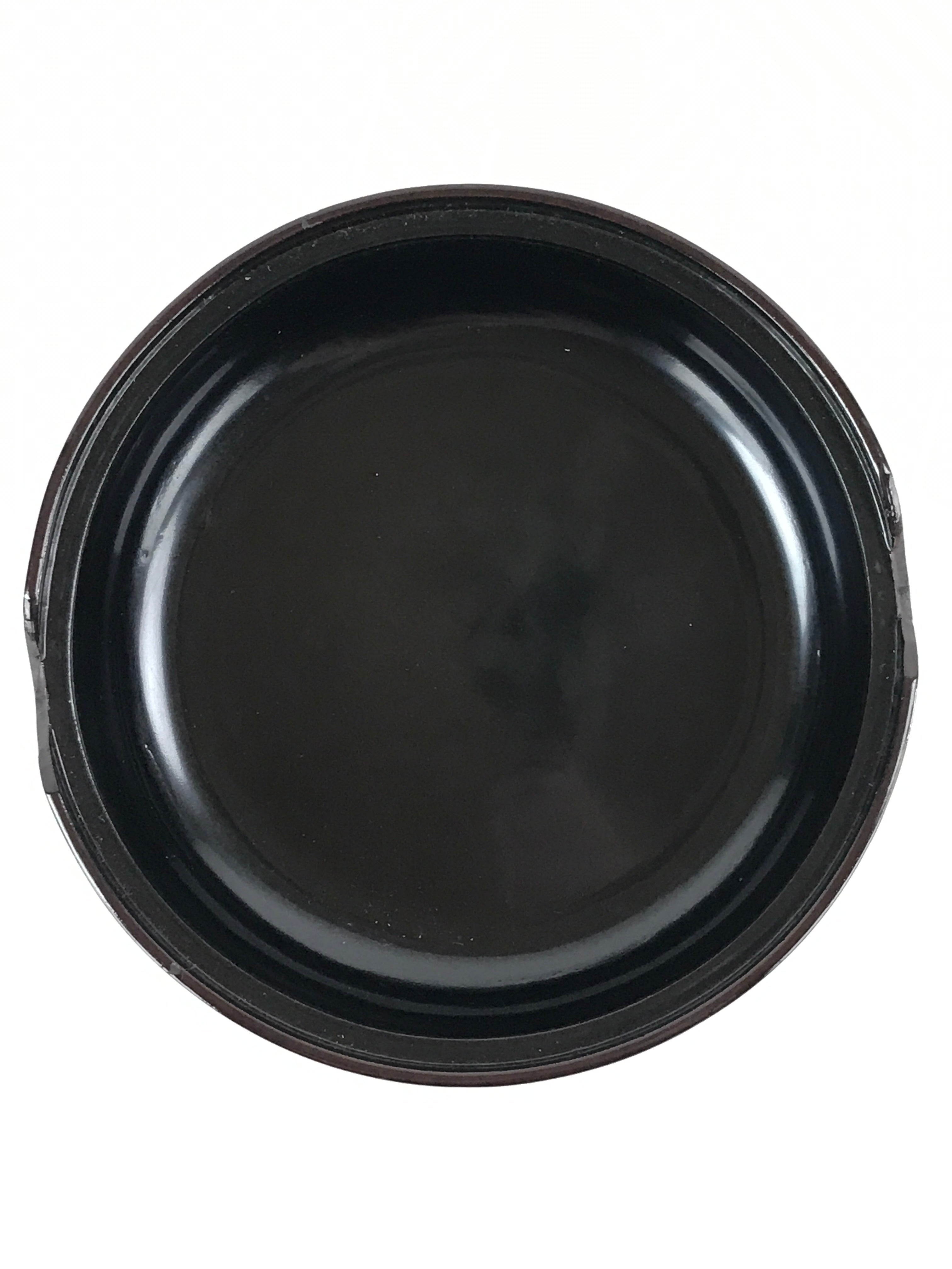Japanese Wooden Lacquerware Lidded Bowl Rice Container Vtg Black Urushi L15