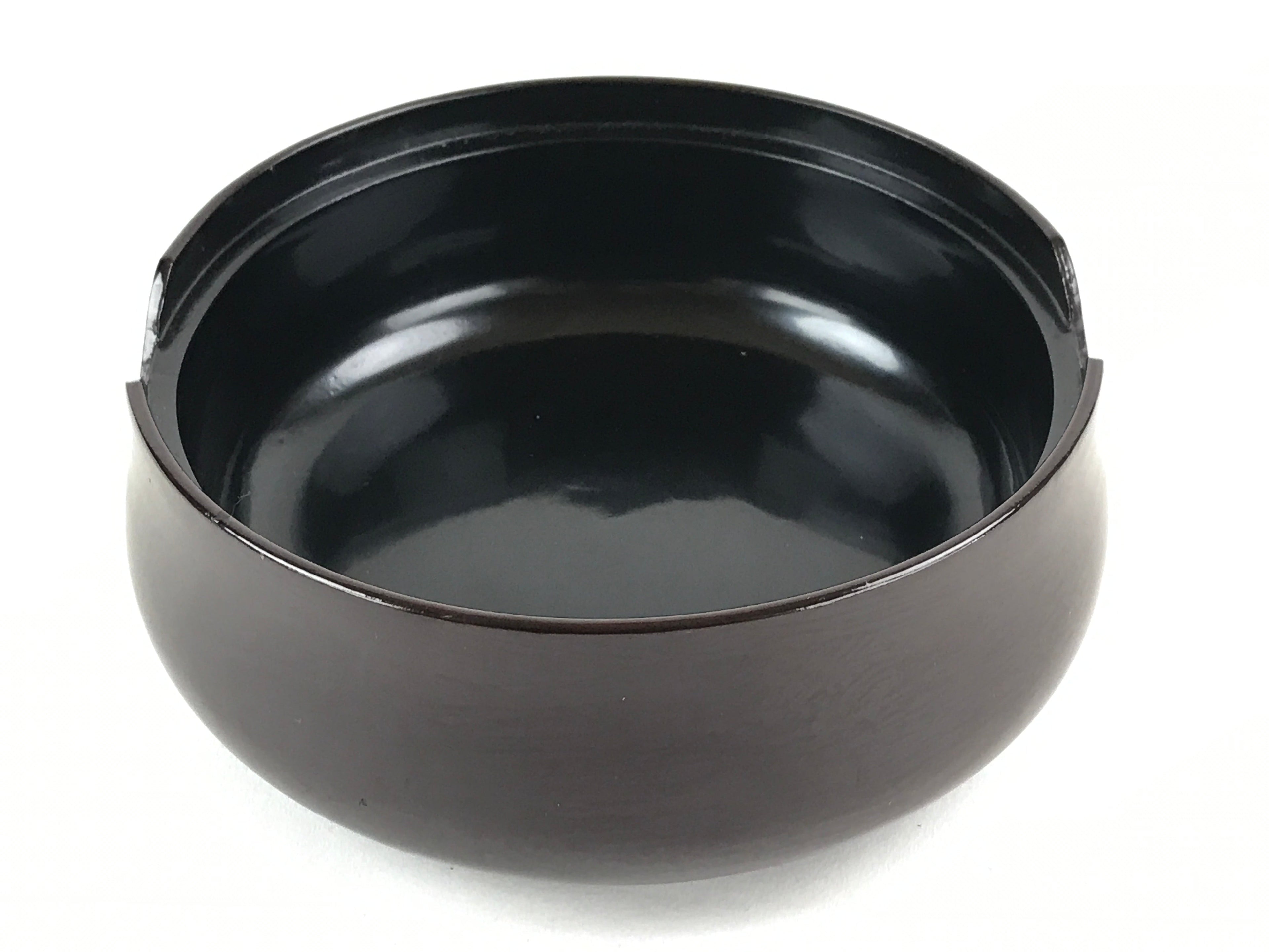 Japanese Wooden Lacquerware Lidded Bowl Rice Container Vtg Black Urushi L15