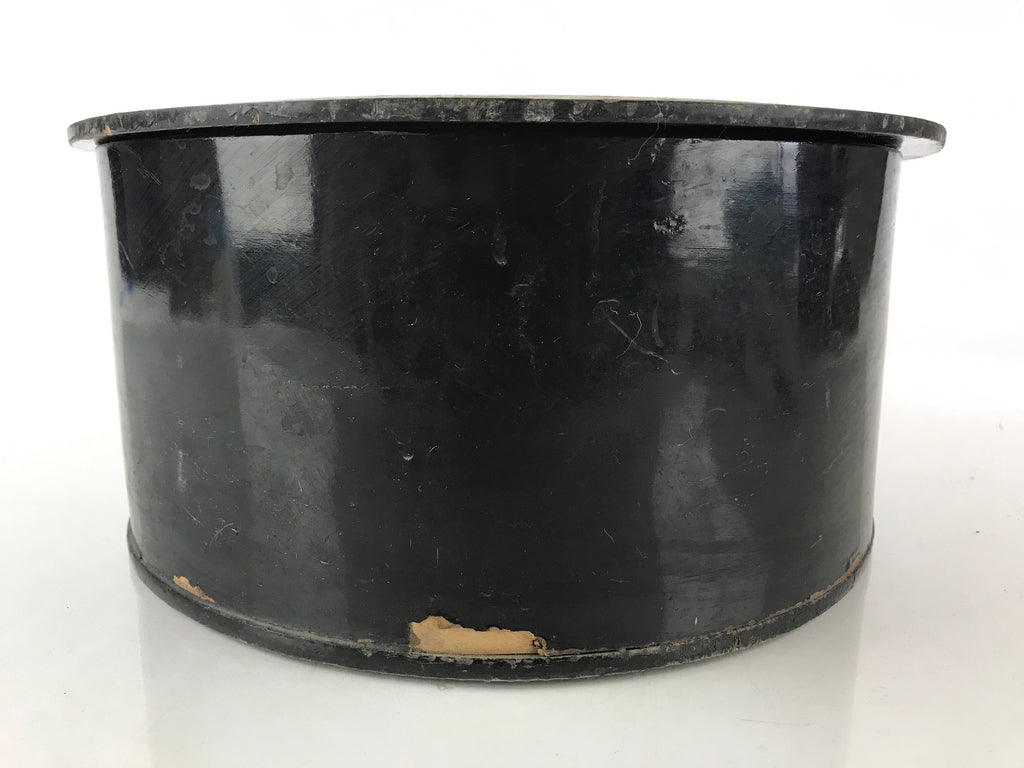 Japanese Wooden Lacquerware Lidded Rice Container Ohitsu Vtg Urushi UR947