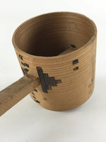 Japanese Wooden Ladle Water Scoop Vtg Hishaku Buddhist Shinto Items BU996