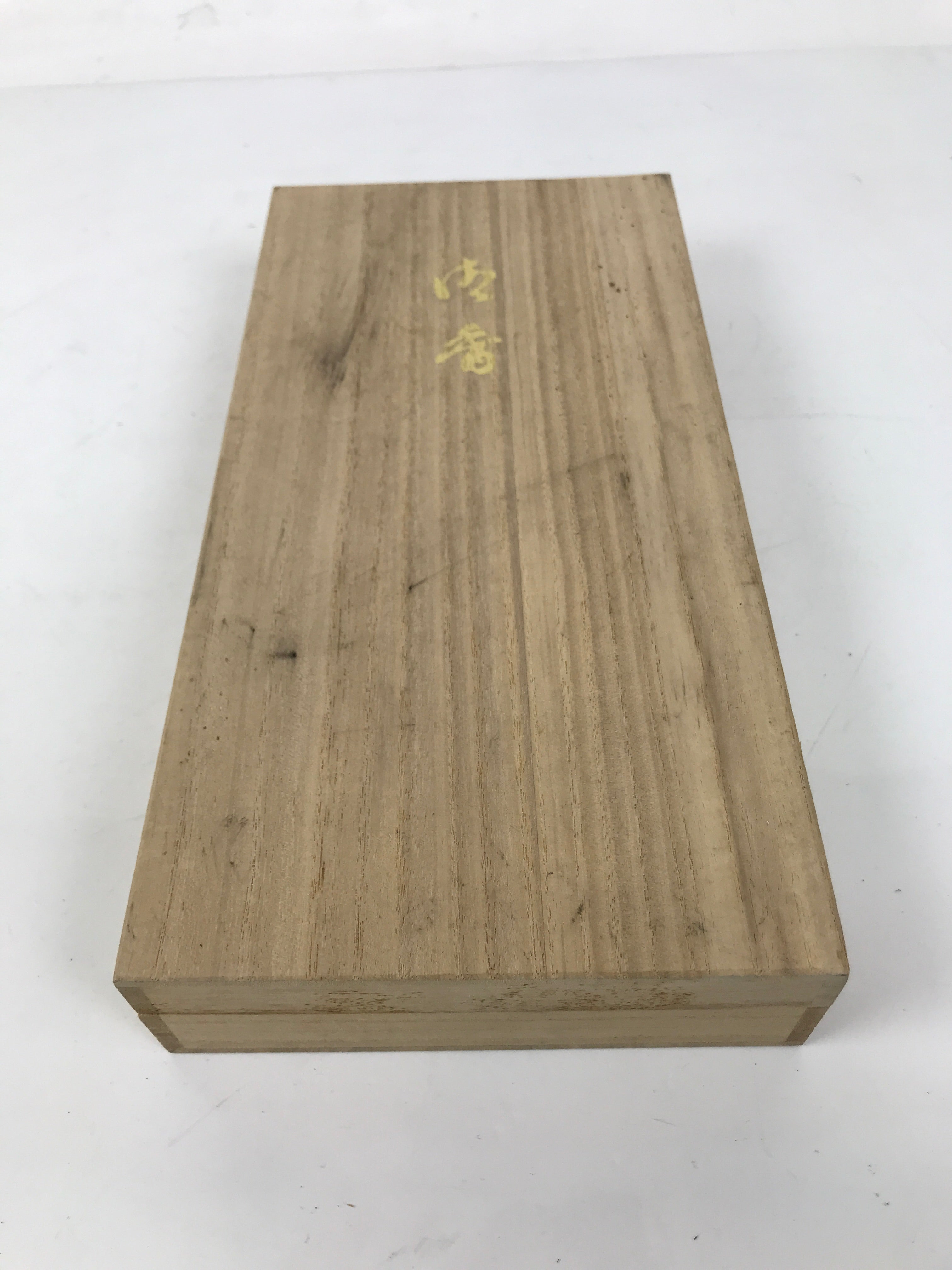 Japanese Wooden Lidded Incense Storage Box Inside 28.5x13.3x3cm Brown X174